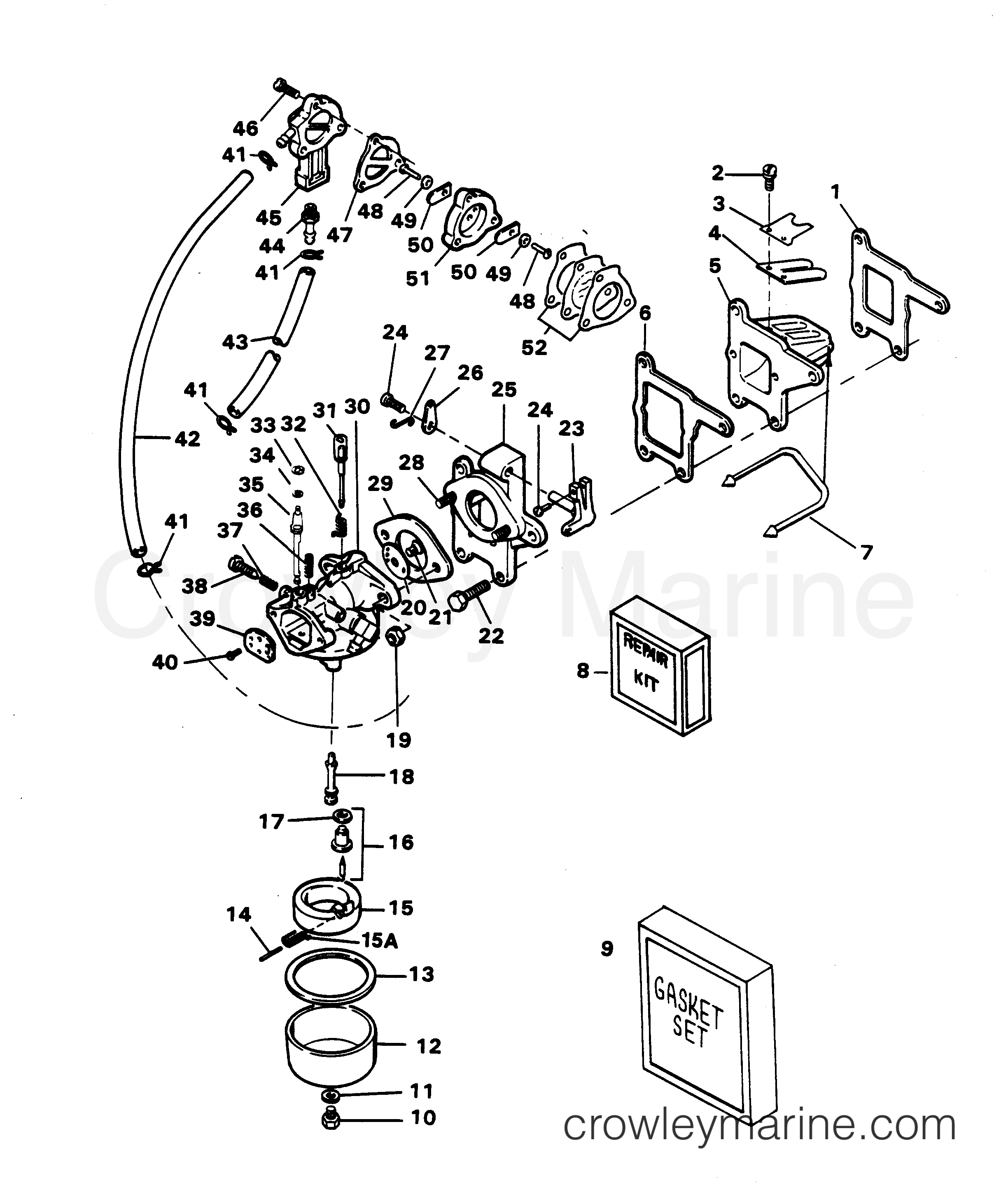 1982 Outboard 7.5 - 71B2C - FUEL SYSTEM
