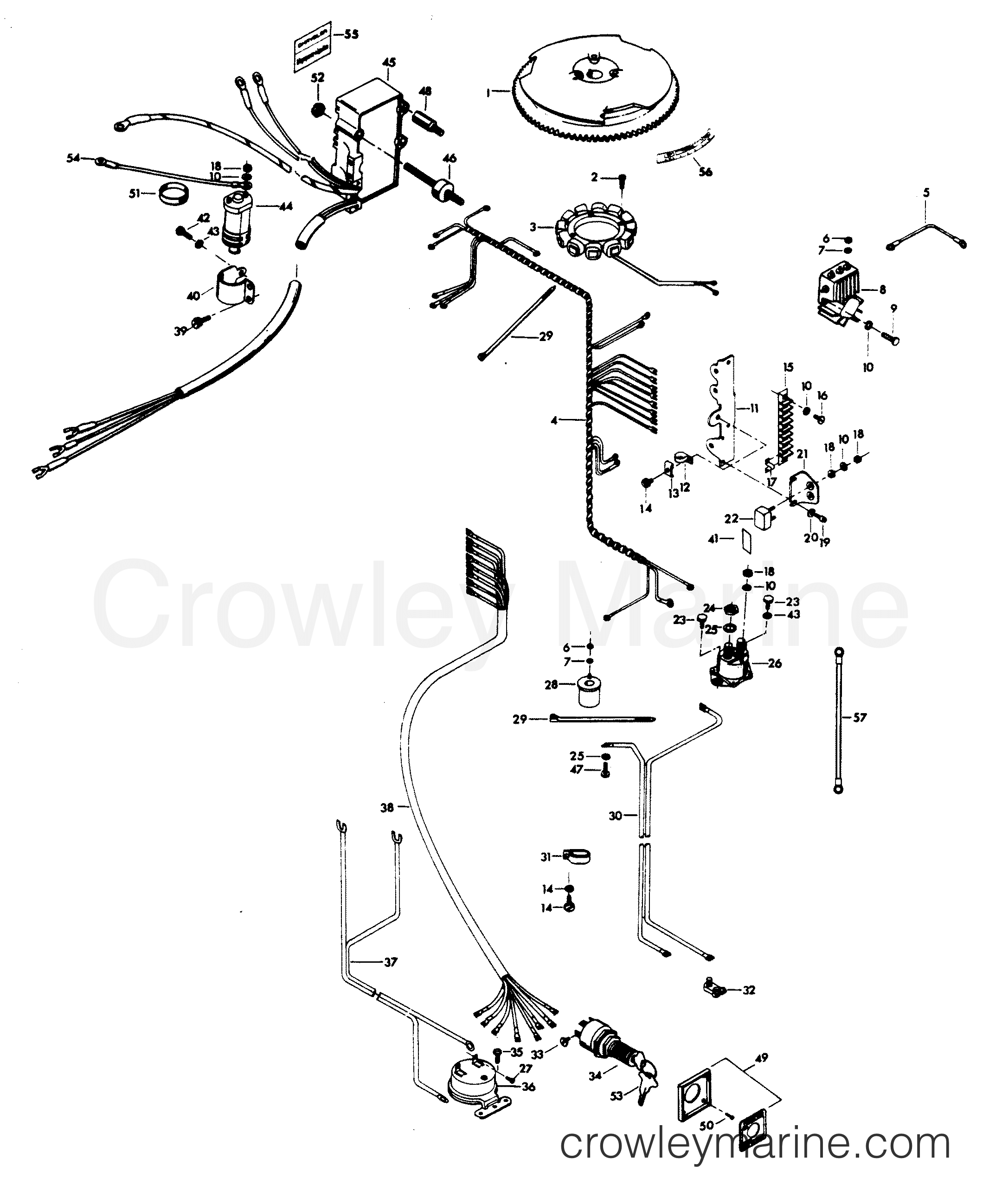 1980 Outboard 100 - H1006B80B - ELECTRICAL COMPONENTS