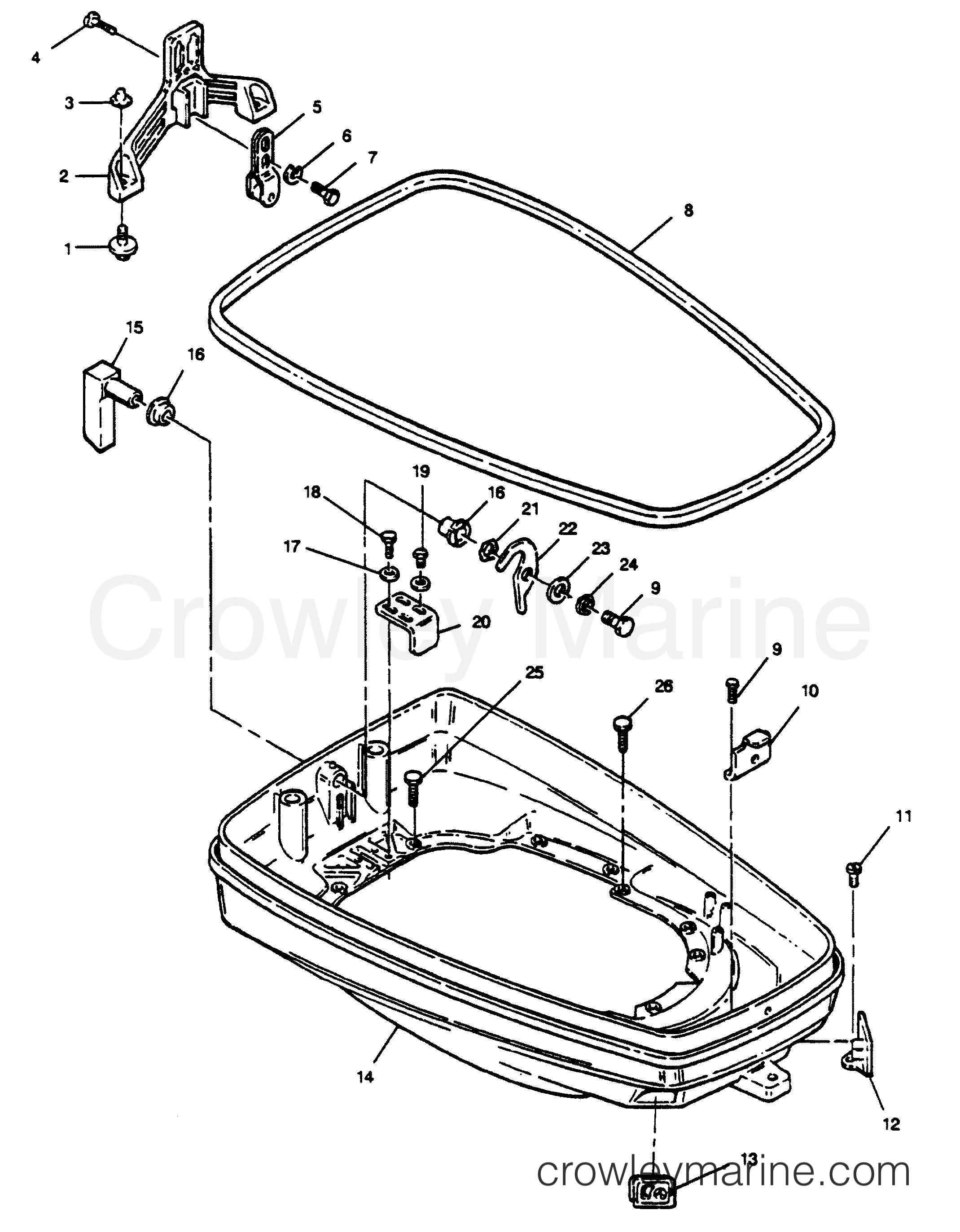 1989 Outboard 125 - C1258F9D [Force] - SUPPORT PLATE