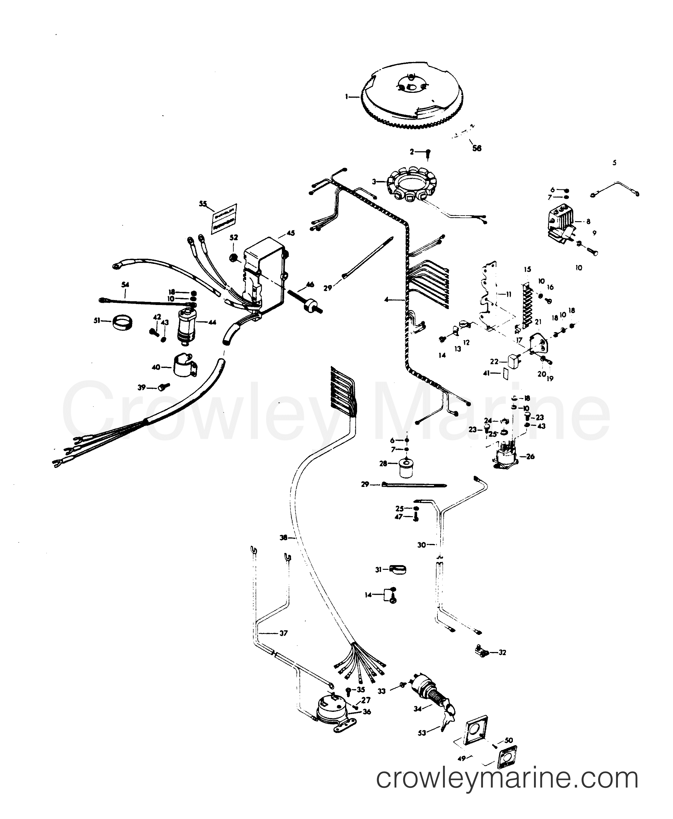1979 Outboard 85 - H0855H79A - ELECTRICAL COMPONENTS