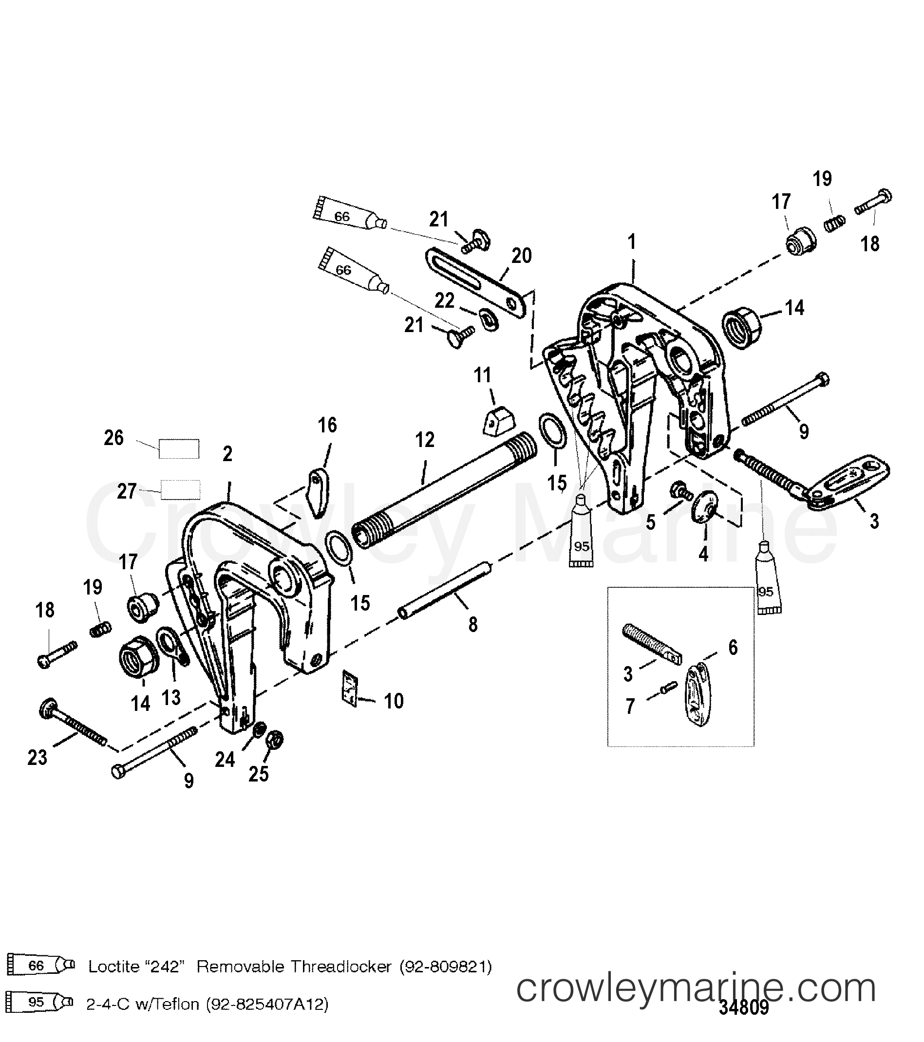 2000 Outboard 8 [M 4] - 1B08203WB - CLAMP BRACKET
