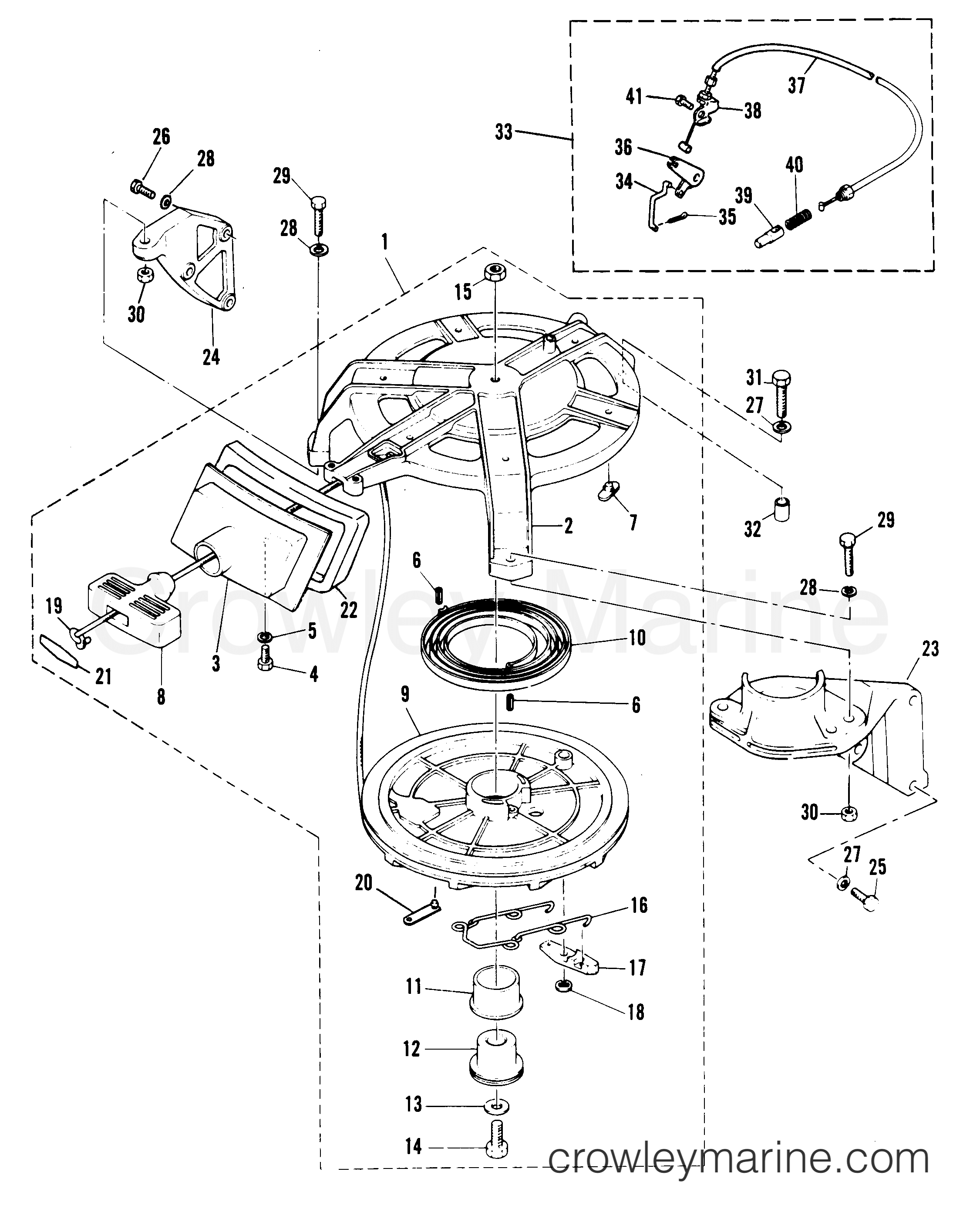 1982 Outboard 40 [M] - 7040202 - RECOIL STARTER