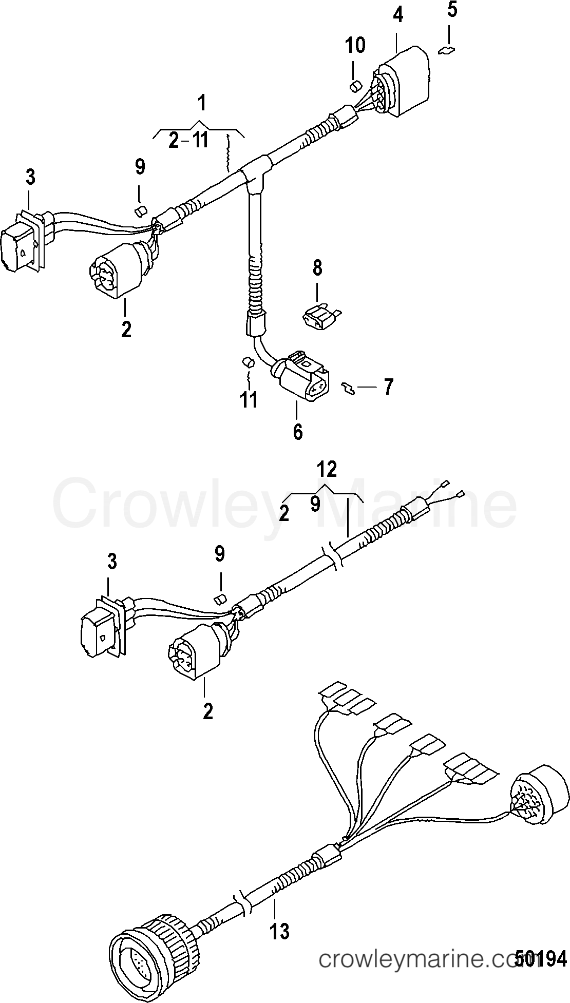 2012 Inboard Engine 3.0L TDI - 3D300008D - WIRING SETS