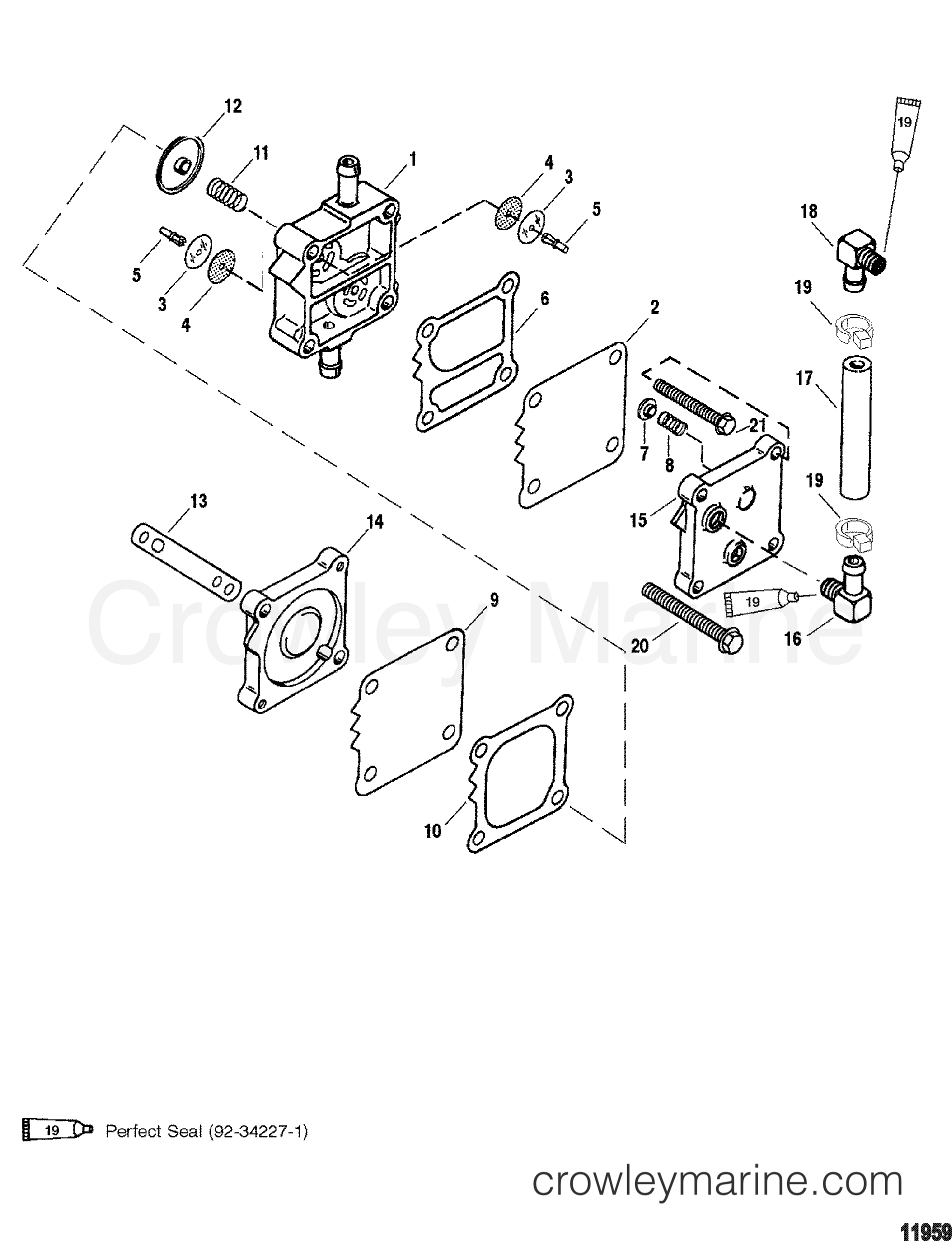 1996 Outboard 200 [XL] - 7200422ED - FUEL PUMP