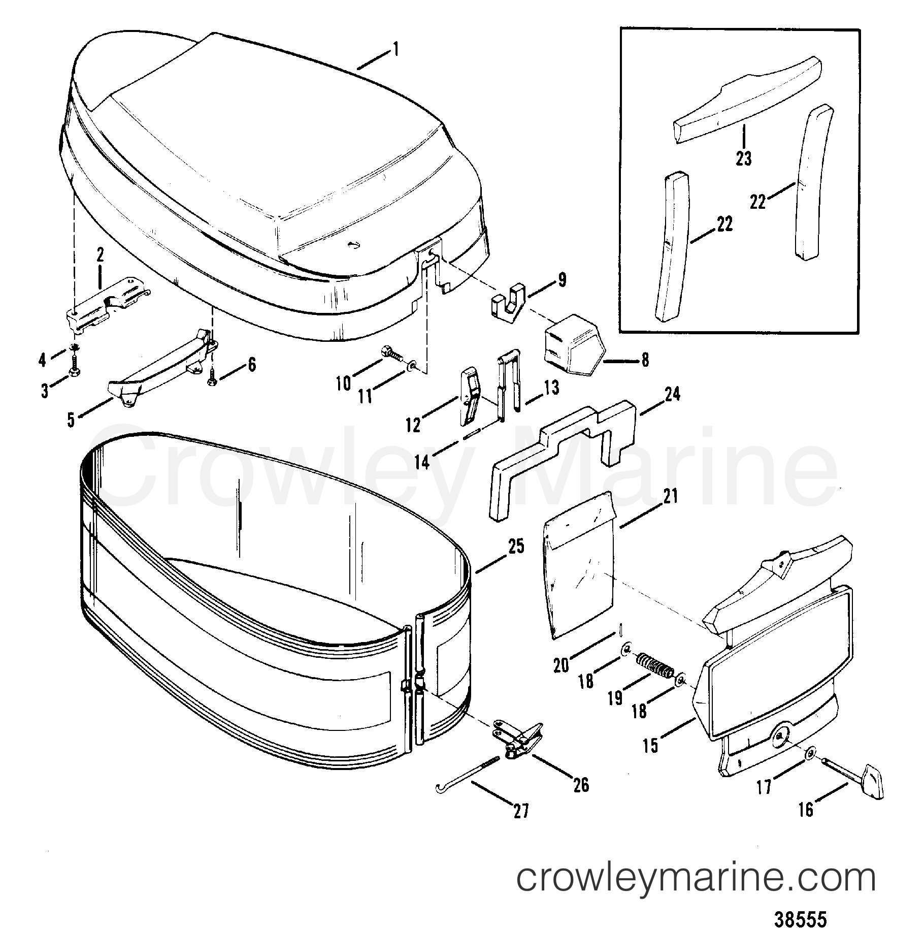 1982 Outboard 50 [ML] - 1050222 - COWLING