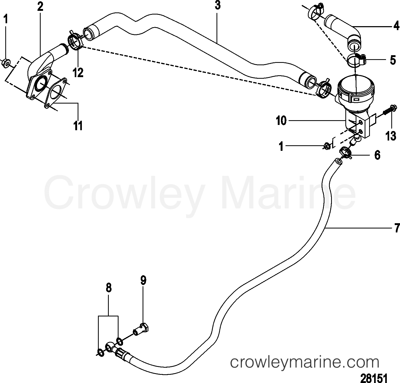 1998 Inboard Engine 2.0L QSD [EI 150] - 30200045F - OIL SEPARATOR