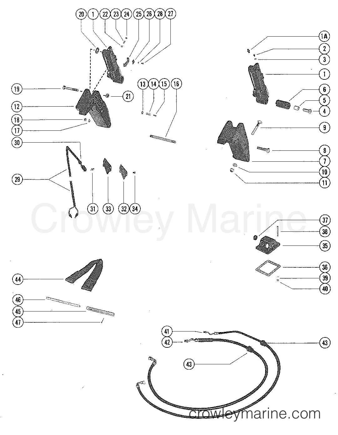 TRIM CYLINDERS AND HYDRAULIC HOSES Serial Range Outboard 115 (6 CYL.) 5314656 THRU 5600966