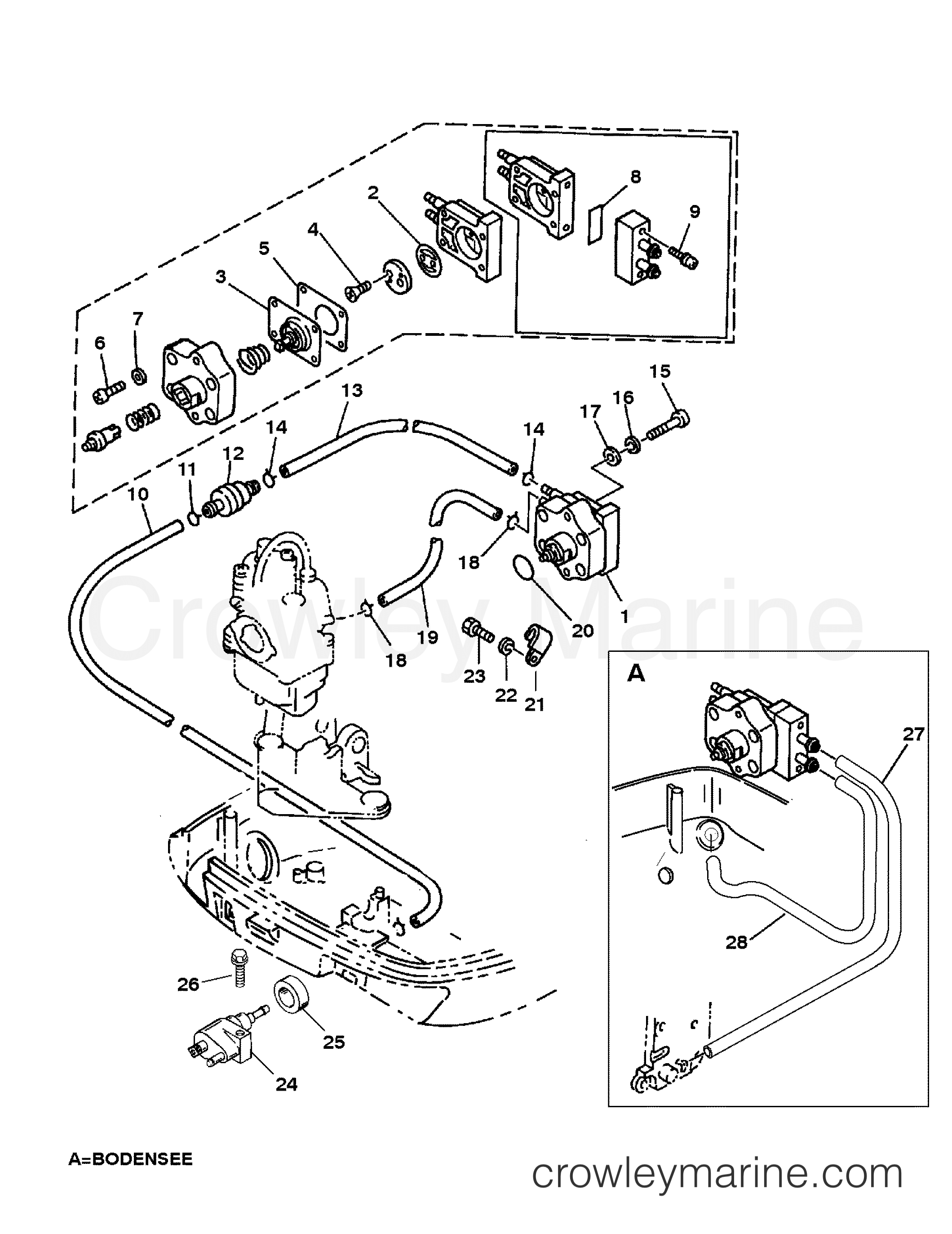 1996 Outboard 9.9 [ERC 4] - 7F10302EF - FUEL PUMP