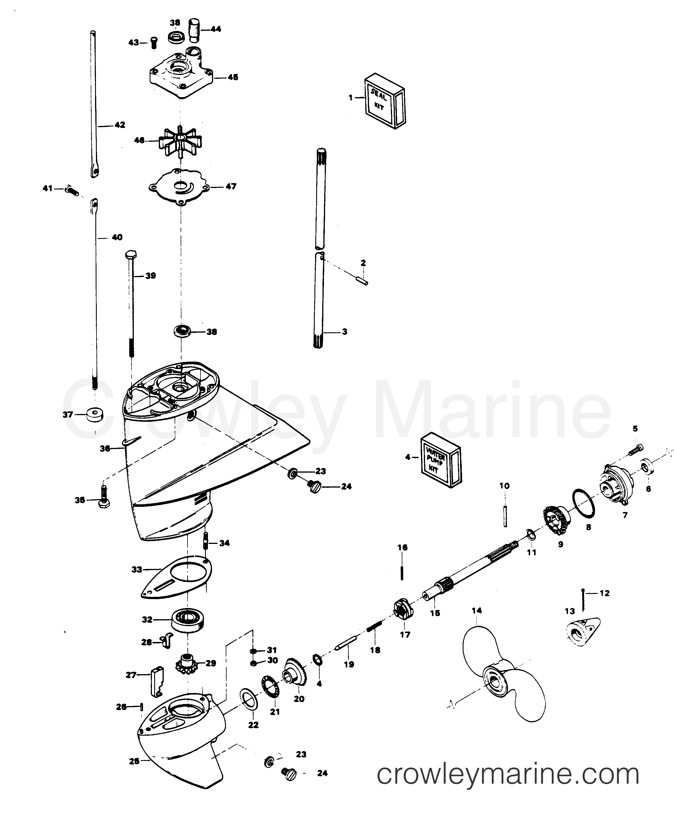 1981 Outboard 15 - H0152H81H - GEAR HOUSING