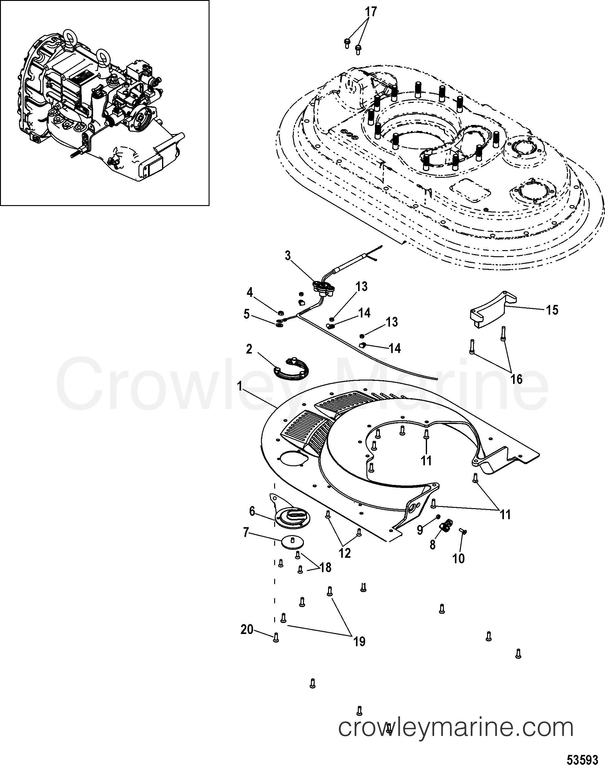 2012 Stern Drive ZEUS DRV [CENTR 1.79] - 5C4DB74KH - MIDSECTION, LOWER