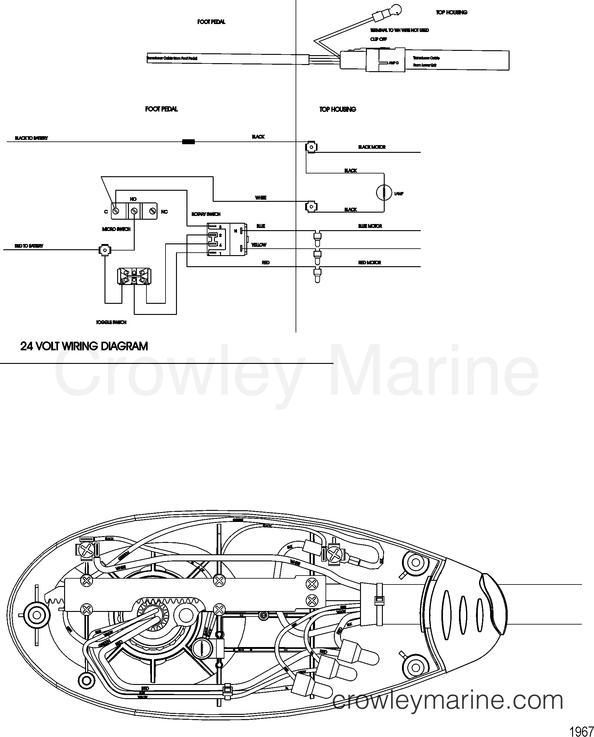 WIRE DIAGRAM(MODEL FW71PFB) 2003 Electric Trolling Motor