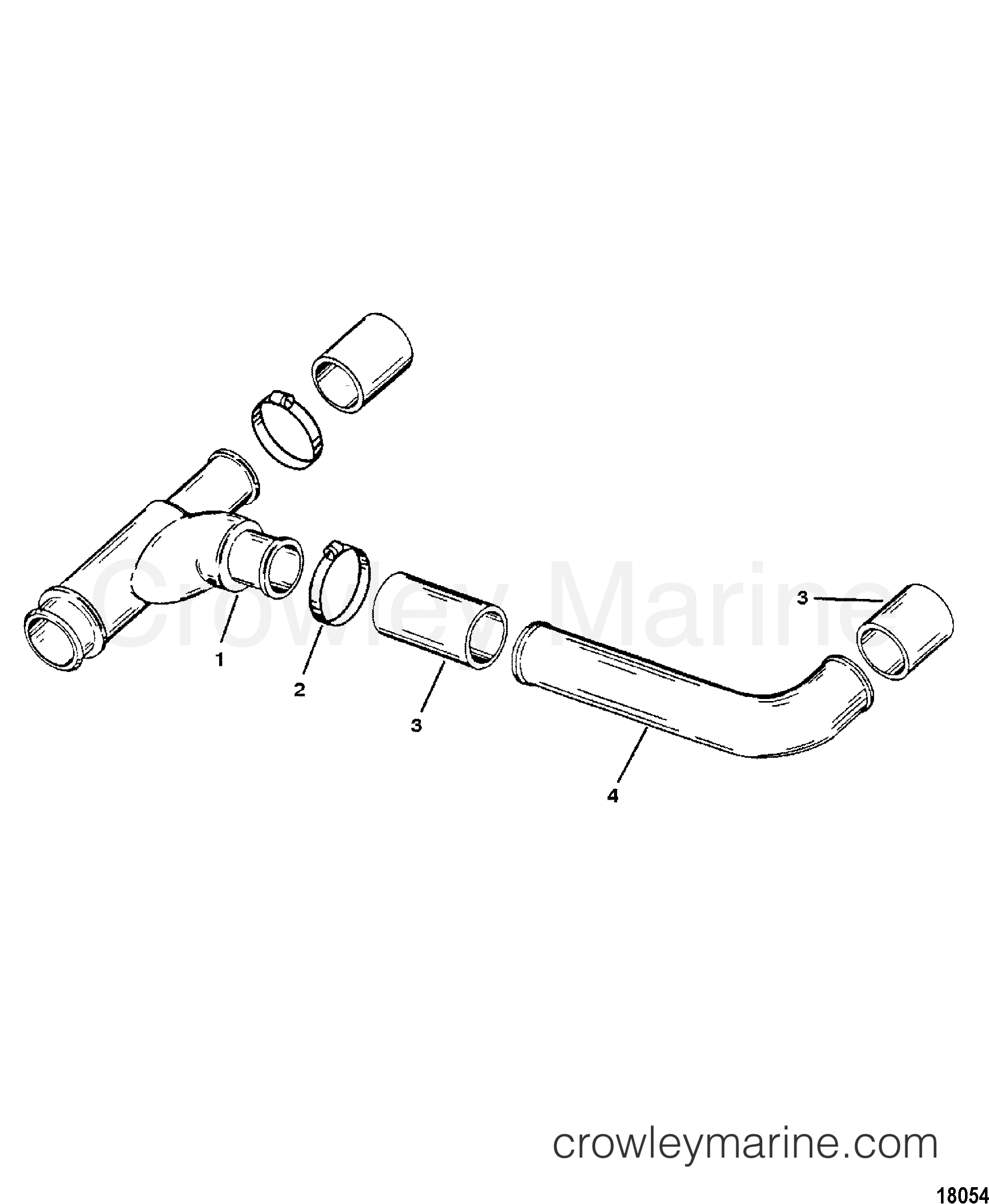 Various Years Rigging Exhaust / Cooling Systems and Extension Kits - 1994 & Up - EXHAUST KIT(SINGLE)