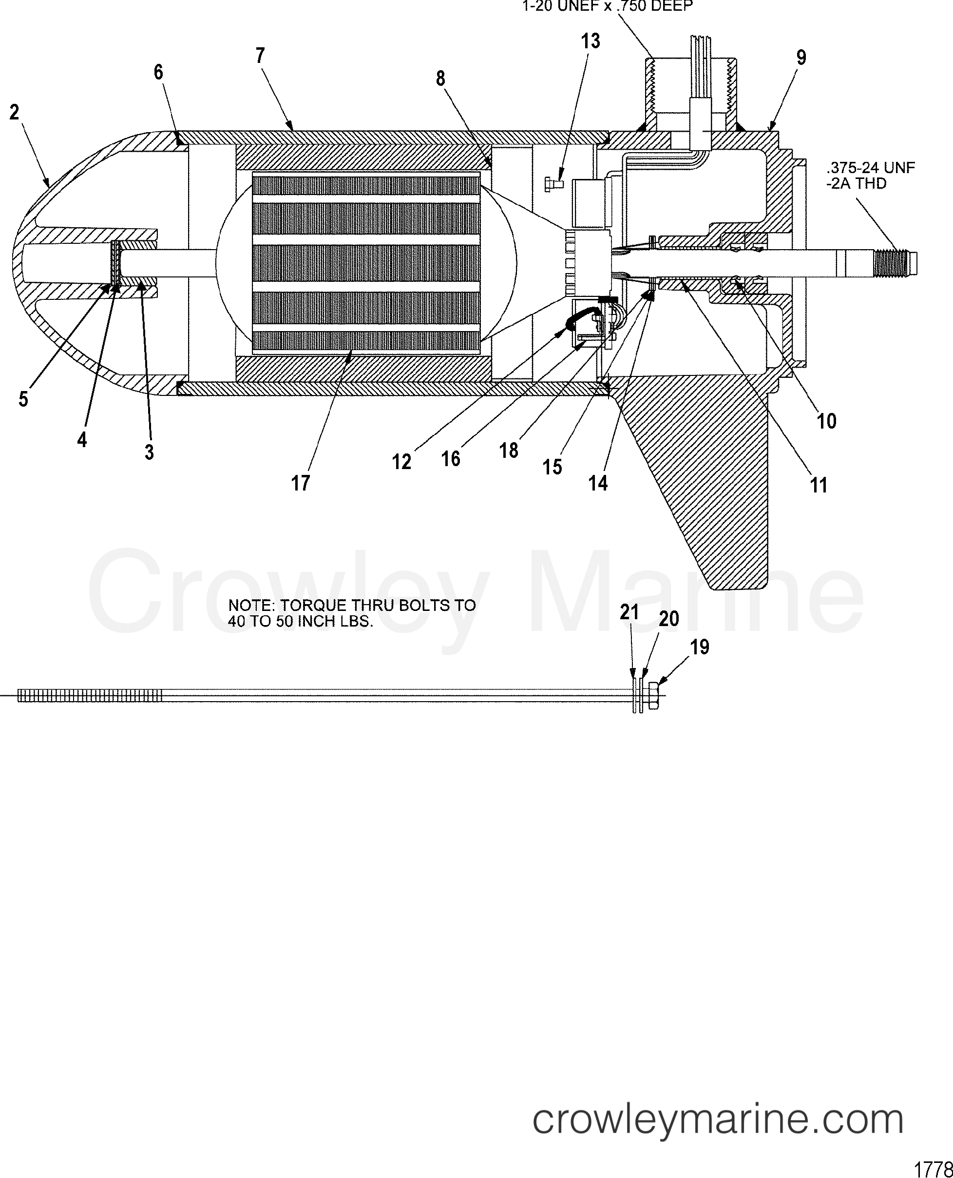 LOWER UNIT ASSEMBLY(35 5 SPEED) (MSM397052) 1999 Electric Trolling
