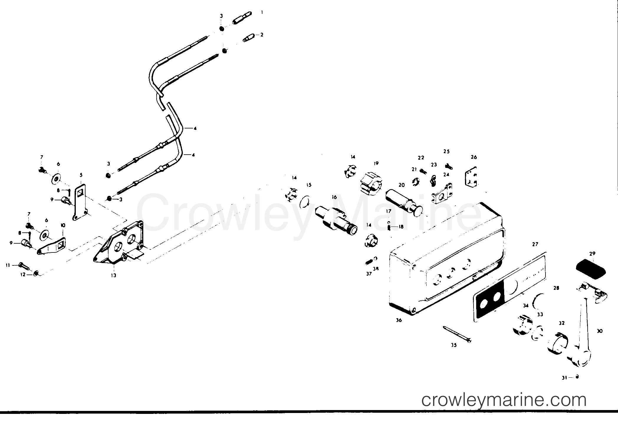 1976 Outboard 55 - H0559H76G - REMOTE CONTROL