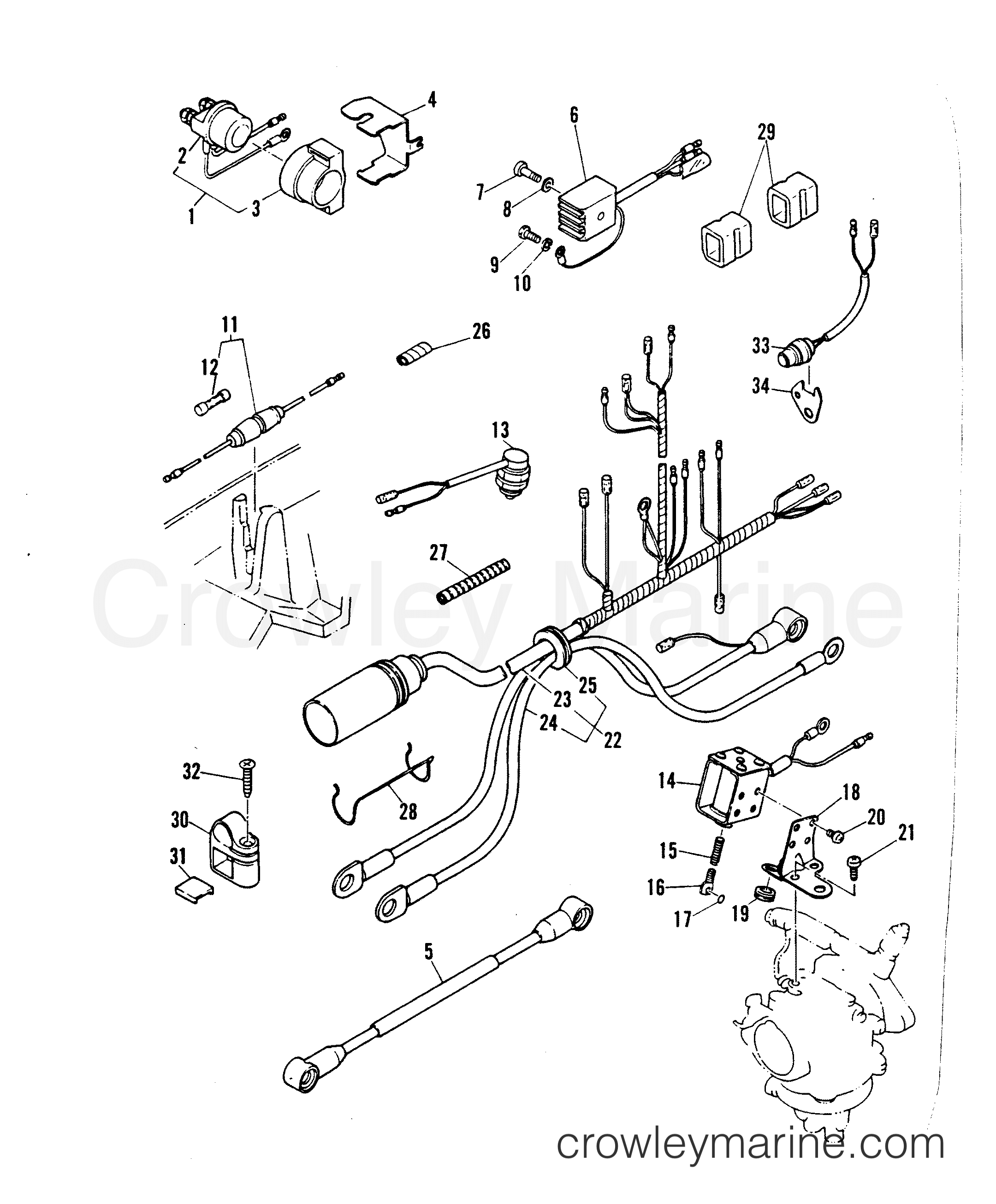 Serial Range Outboard 30A - 689-250101 AND UP [E] - ELECTRIC START COMPONENTS