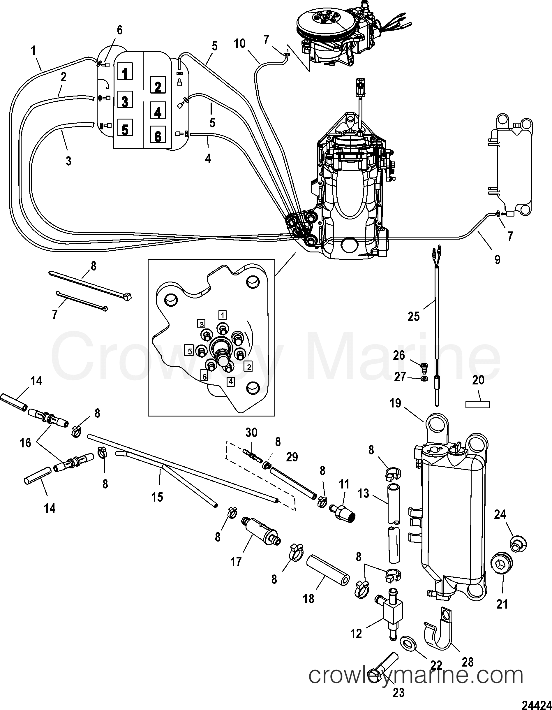 OIL INJECTION COMPONENTS 2006 Outboard 175DFI [L DIG SW] 1175D73HY
