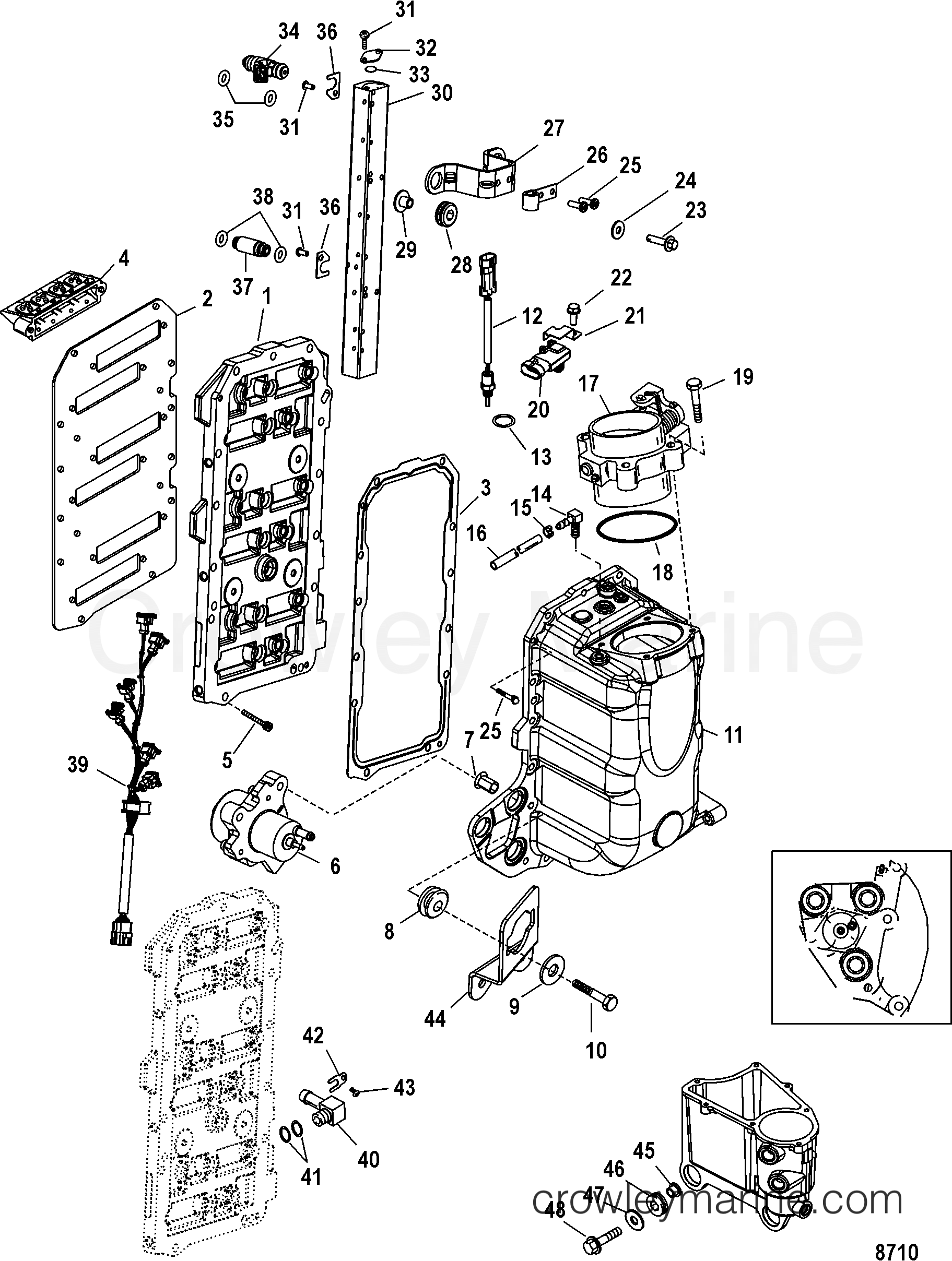 2006 Outboard 150EFI [L SW] - 7150413UY - AIR HANDLER COMPONENTS