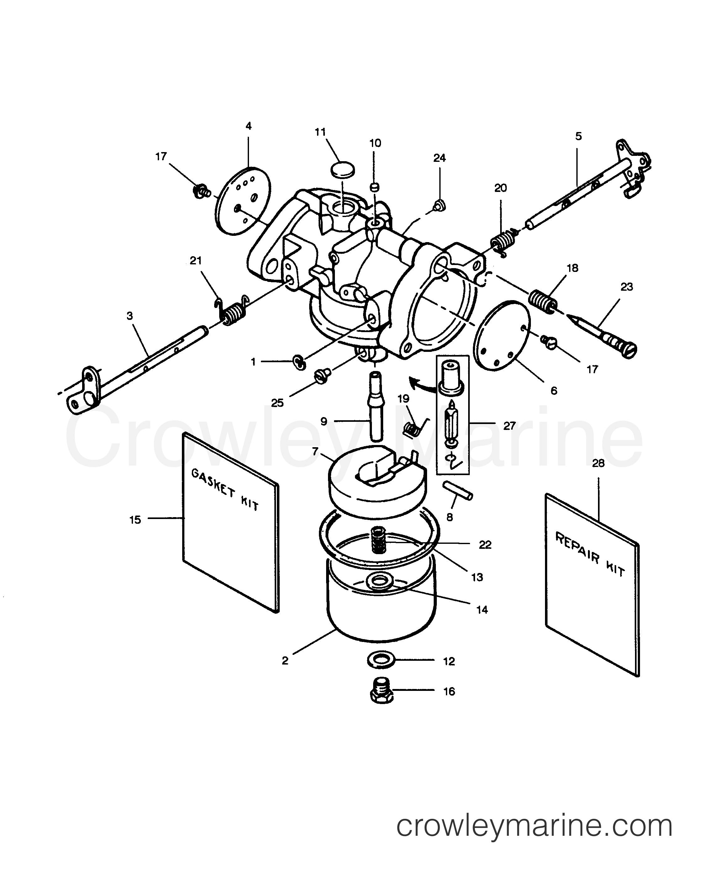 1989 Outboard 85 - 856A9B [Force] - CARBURETOR