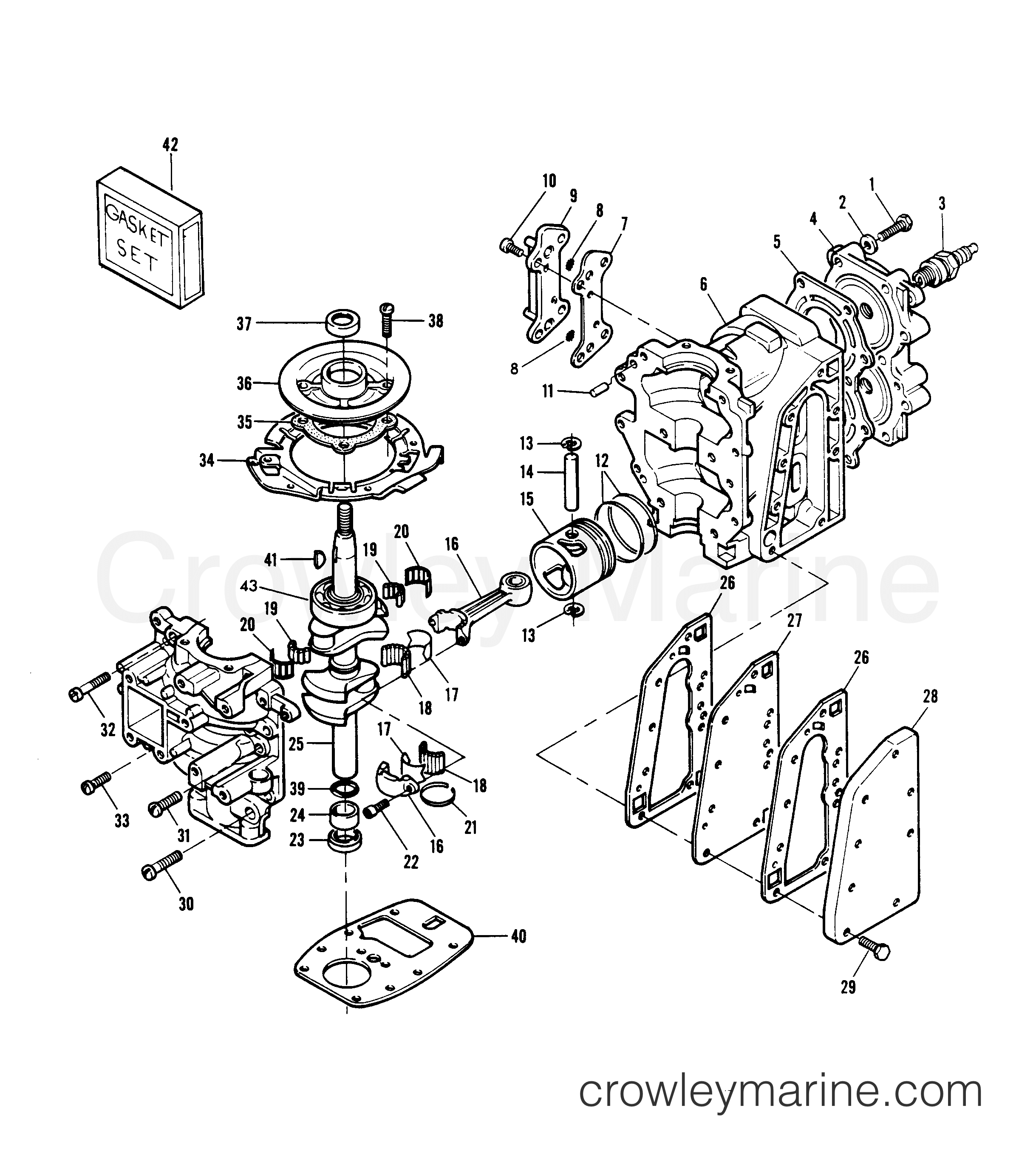 1981 Outboard 6 - 64BIG - POWER HEAD