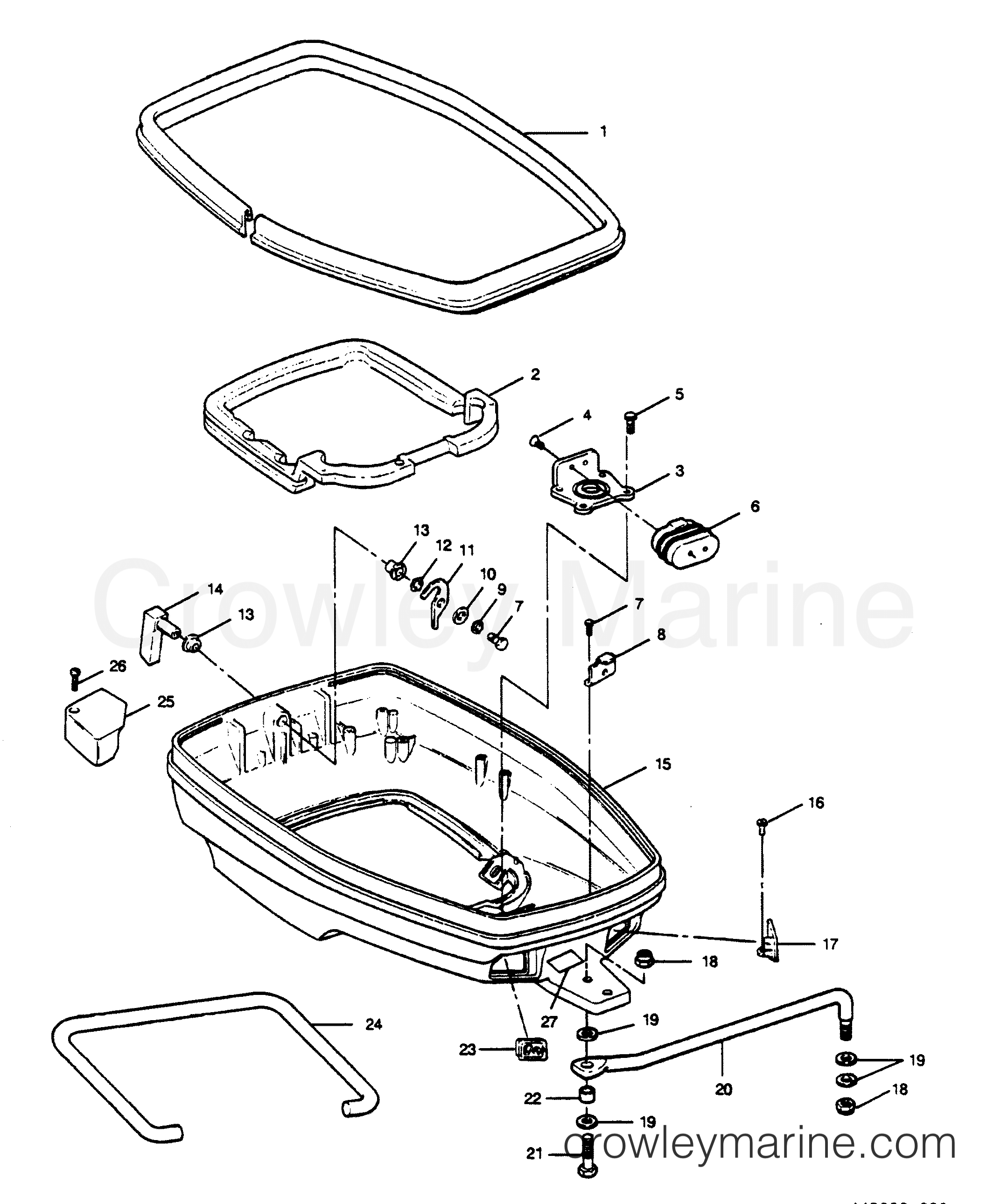 1990 Outboard 50 - 507A90C [Force] - SUPPORT PLATE