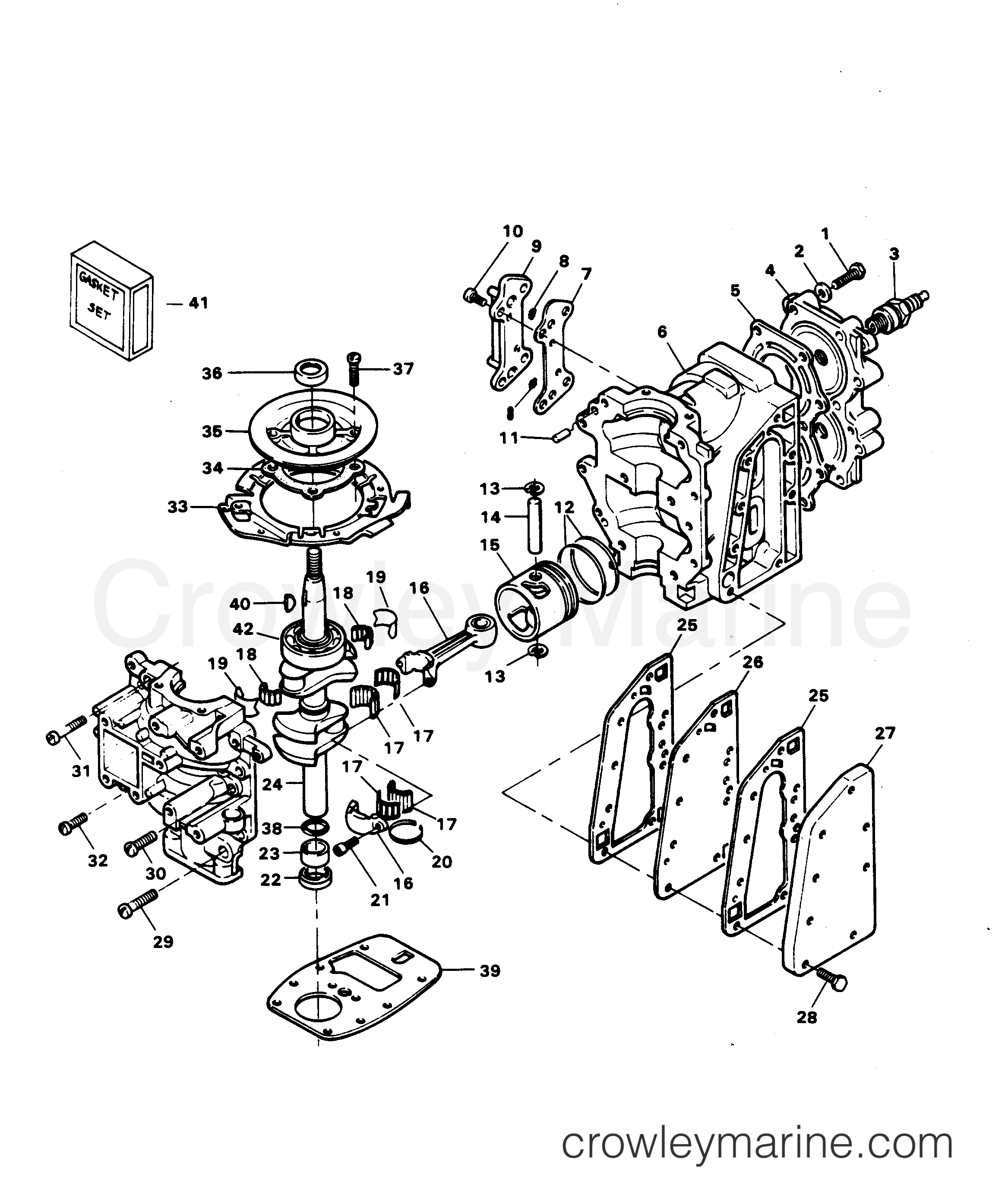 1985 Outboard 7.5 - 72F5A [Force] - POWER HEAD