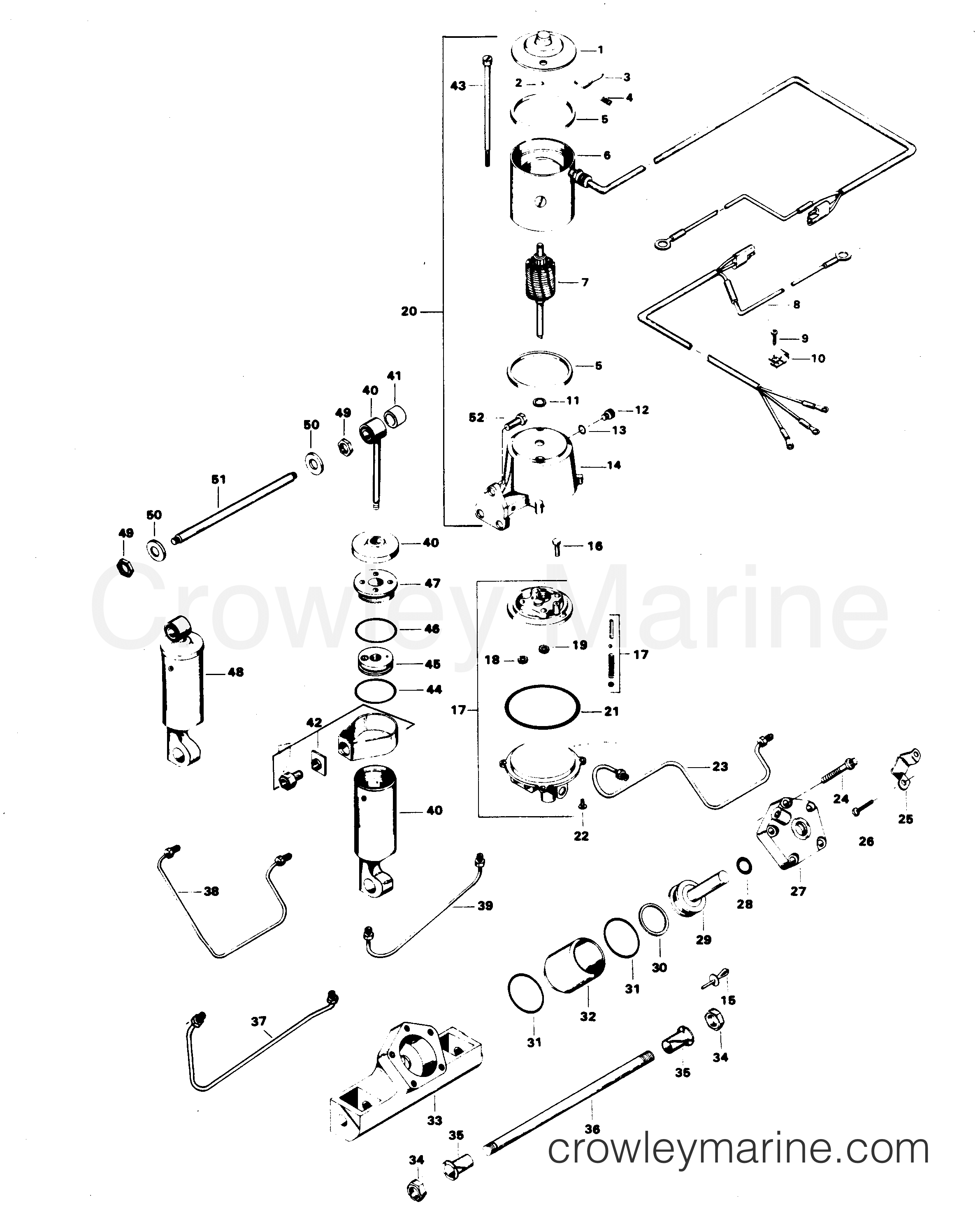 1982 Outboard 125 - 1258B2B - POWER TRIM UNIT
