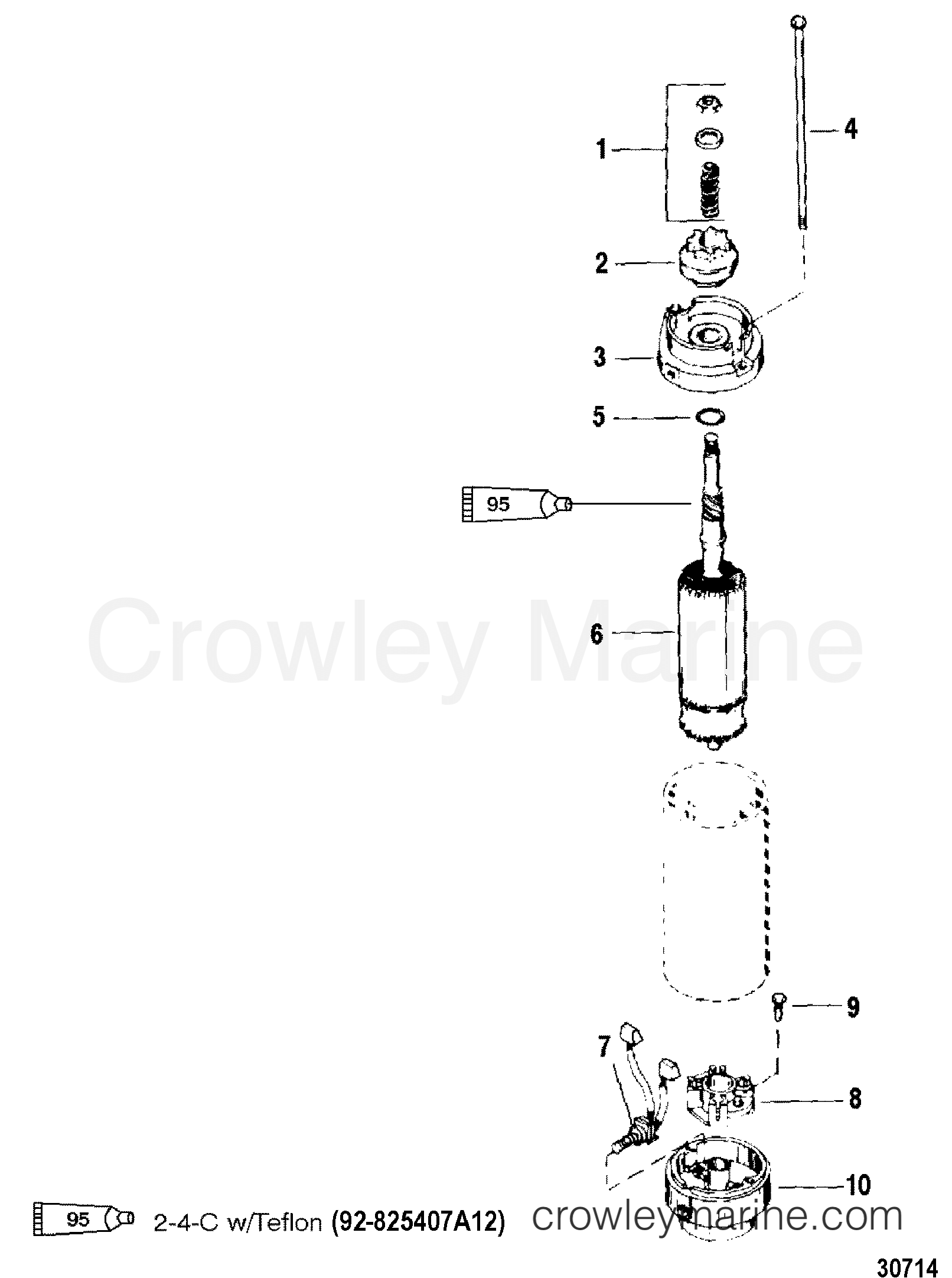 2000 Outboard 200EFI [XL] - 7200423JD - STARTER MOTOR