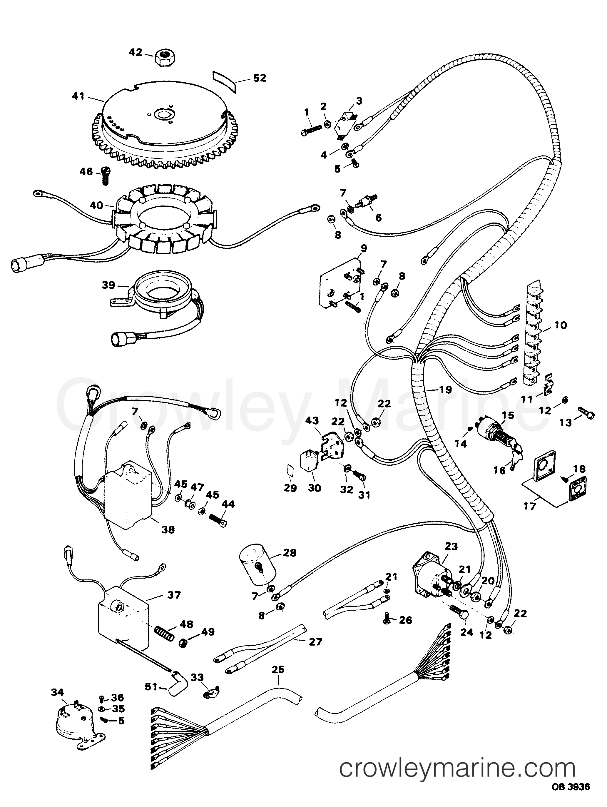 1985 Outboard 60 - H0601F85A - ELECTRICAL COMPONENTS