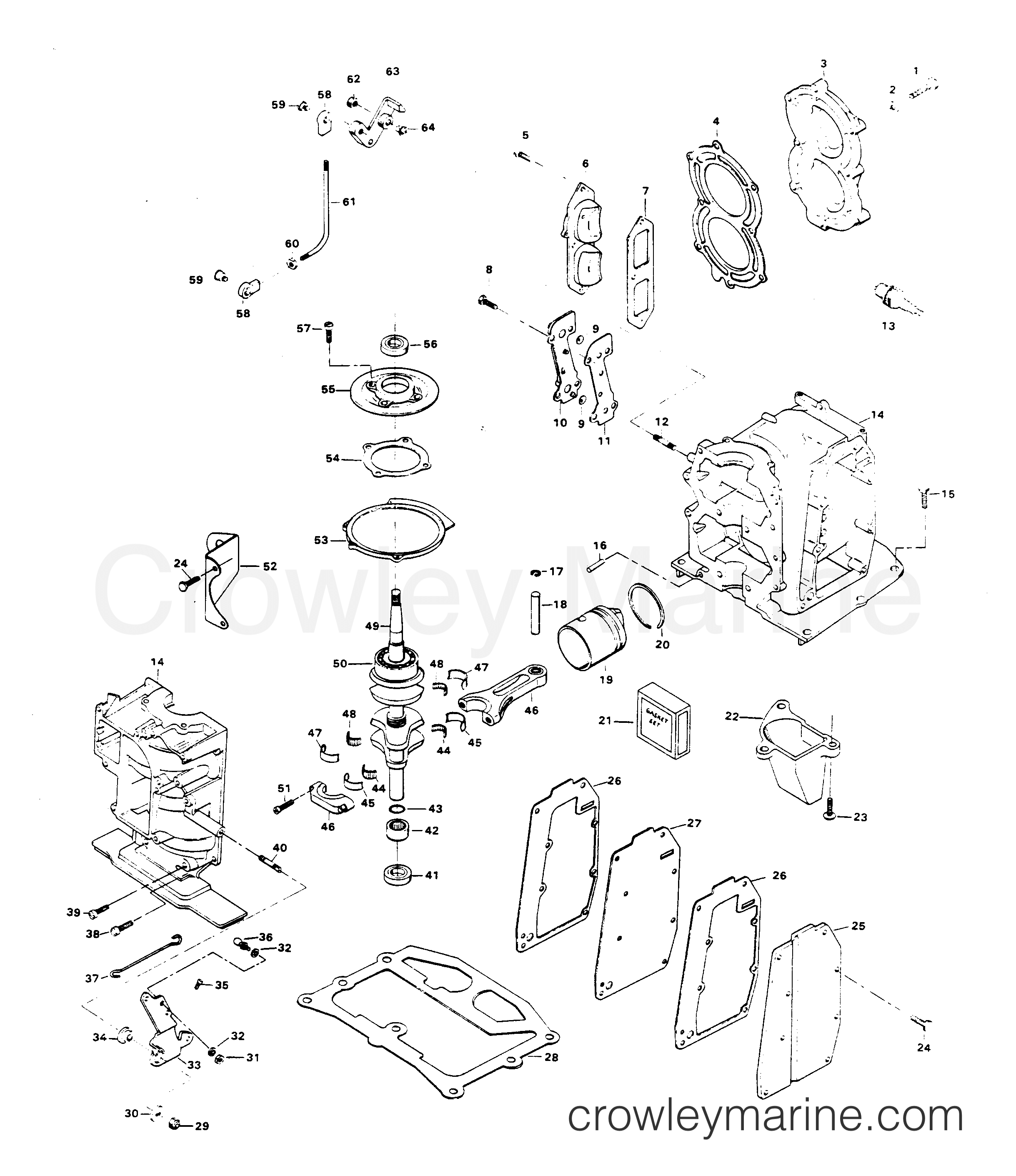 1981 Outboard 9.9 - H0095B81G - POWER HEAD