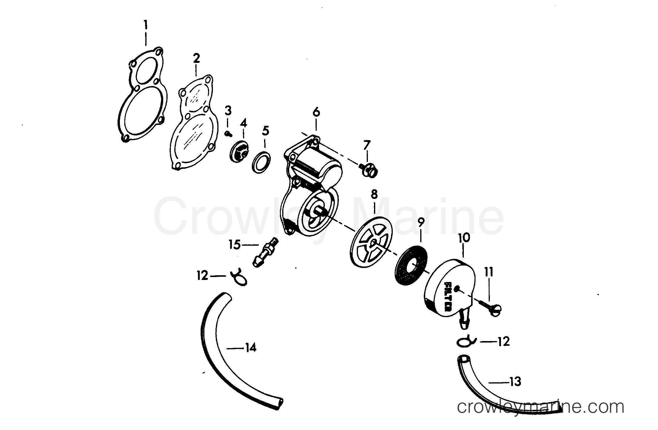 1980 Chrysler Outboard 30 - 307B0C - FUEL PUMP section