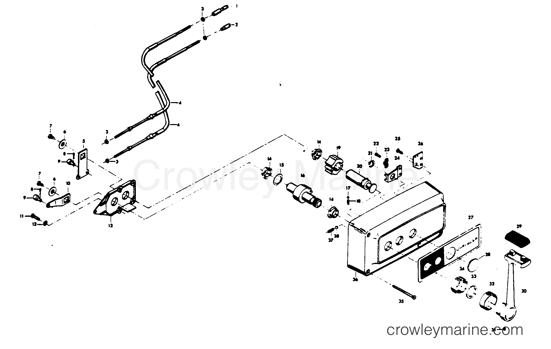 1983 Outboard 45 - H0457H83P - REMOTE CONTROL