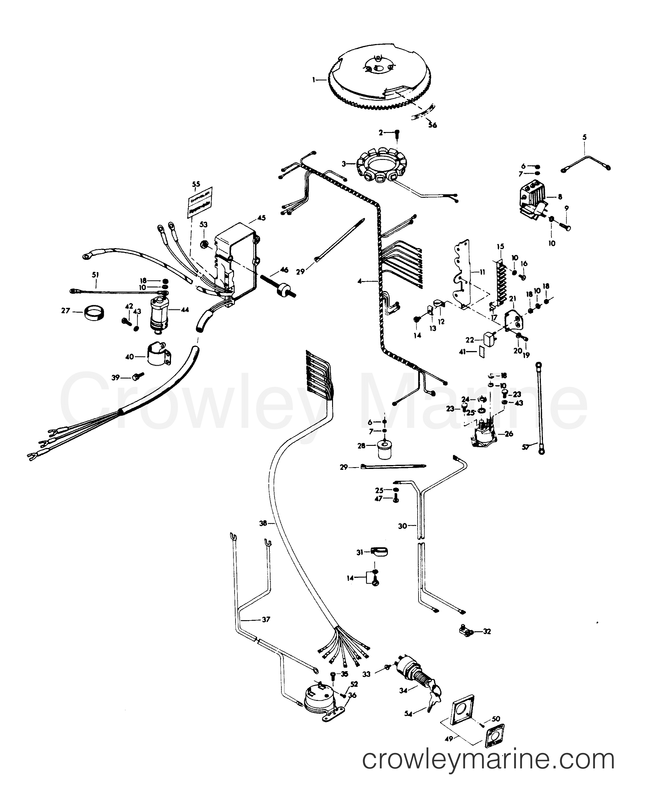 1979 Outboard 70 - H0700H79A - ELECTRICAL COMPONENTS