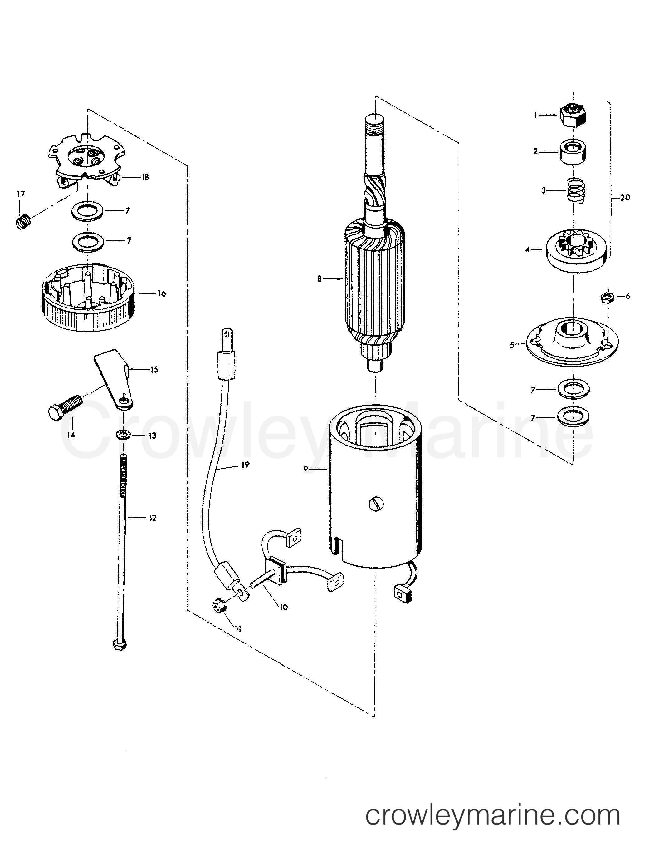1980 Outboard 85 - H0850H80A - STARTER