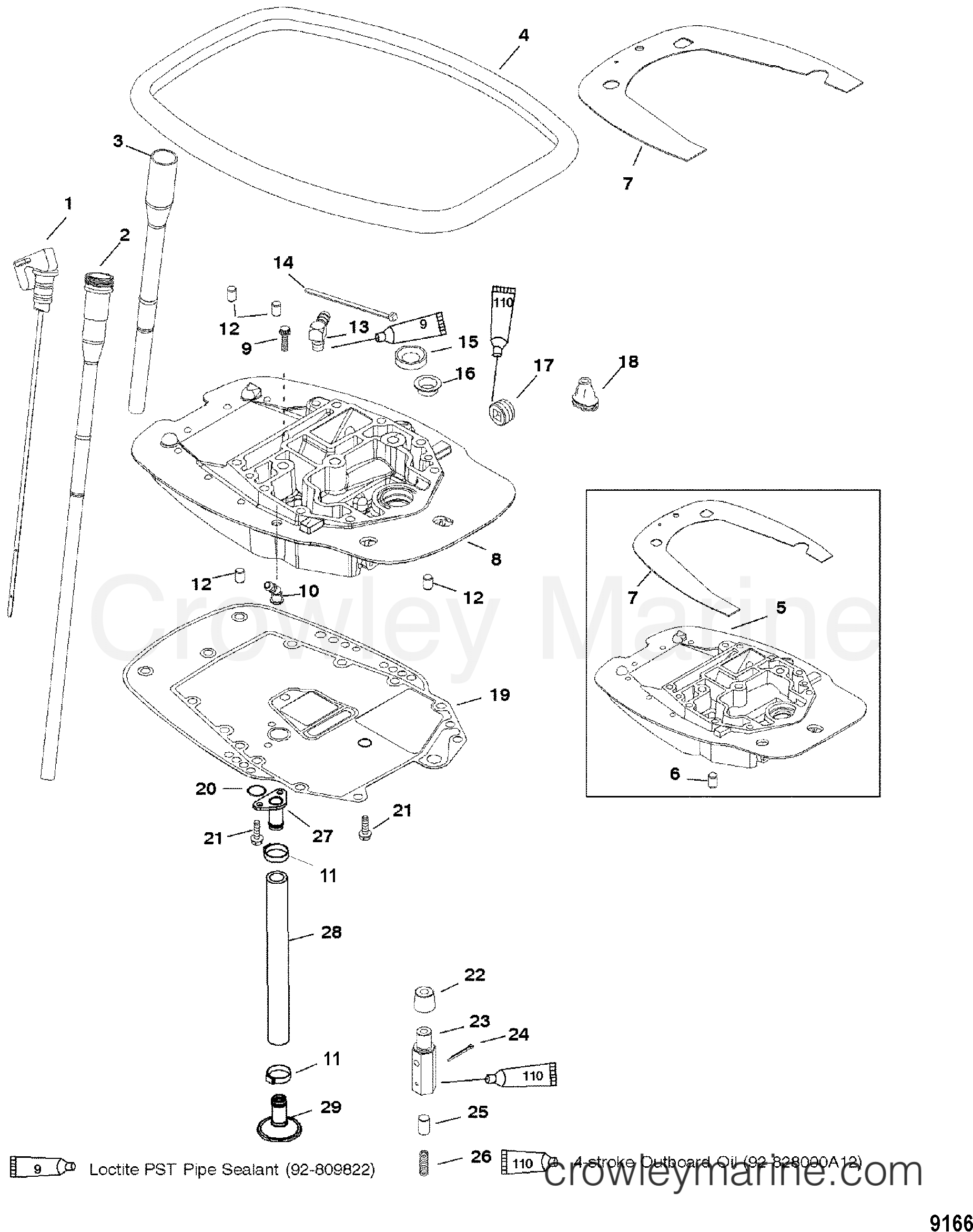 2001 Outboard 30 [ELH 4] - 7F30311KD - ADAPTOR PLATE