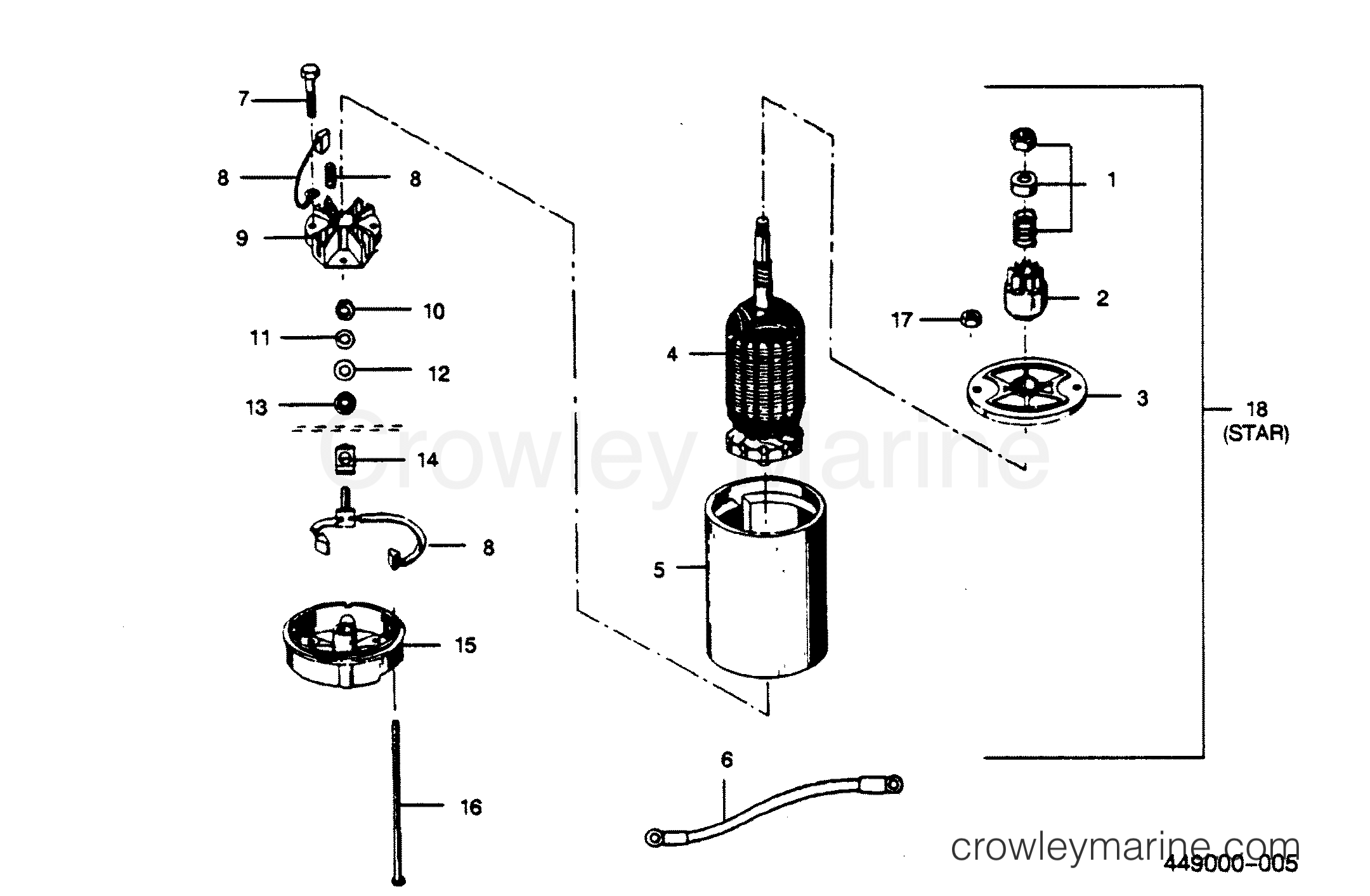 1990 Outboard 50 - 507F90C [Force] - ELECTRIC STARTER