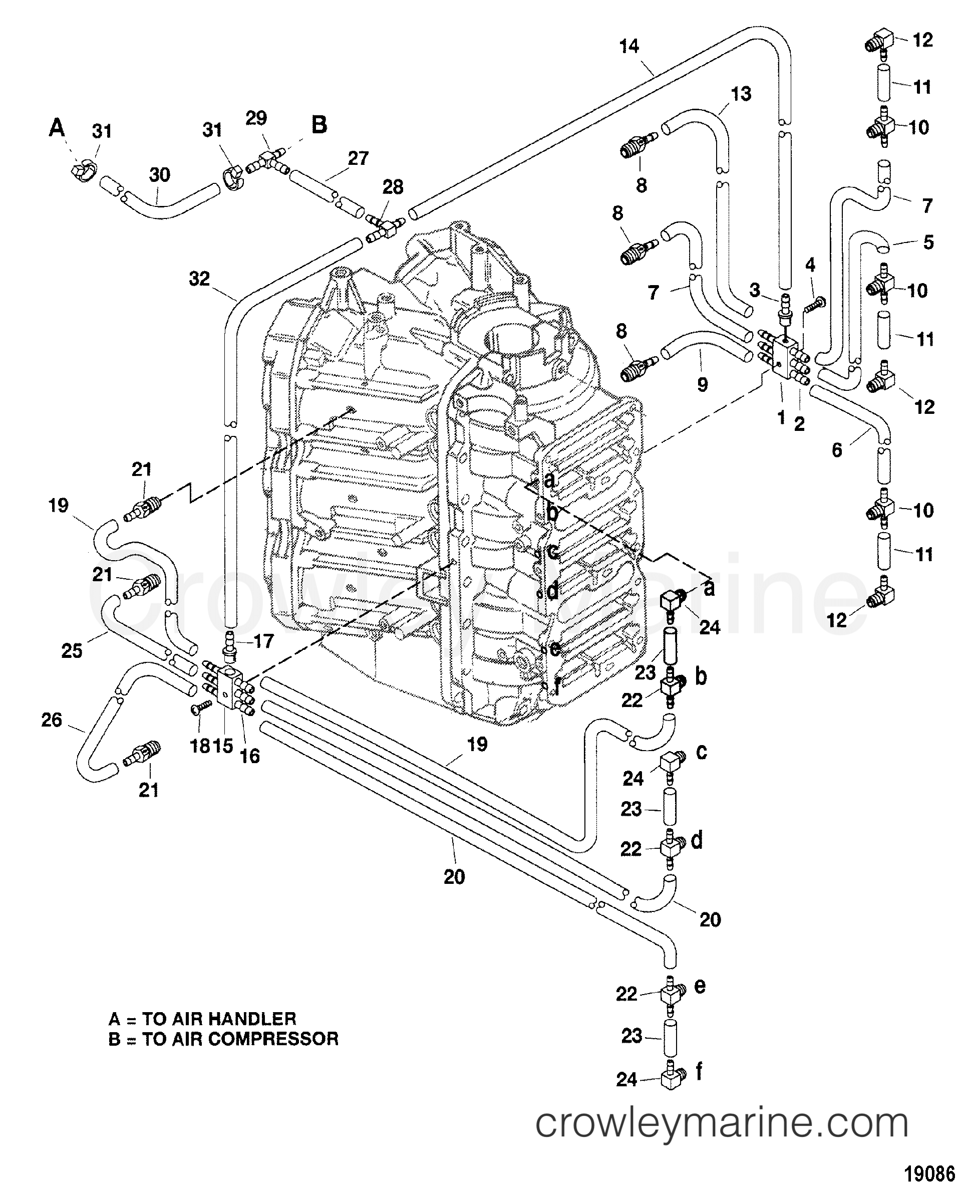1998 Outboard 225DFI [XL] - 7225483GD - BLEED SYSTEM