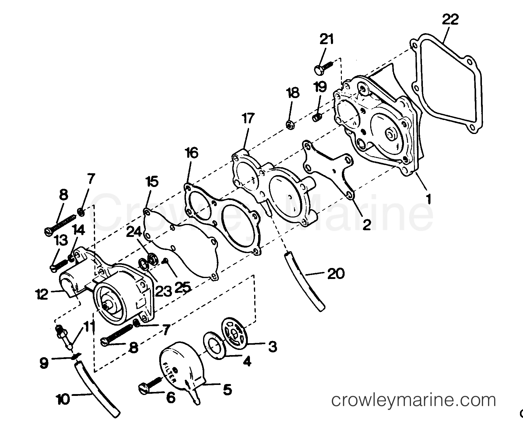 1987 Outboard 50 - 0C507F7A [Force] - FUEL PUMP