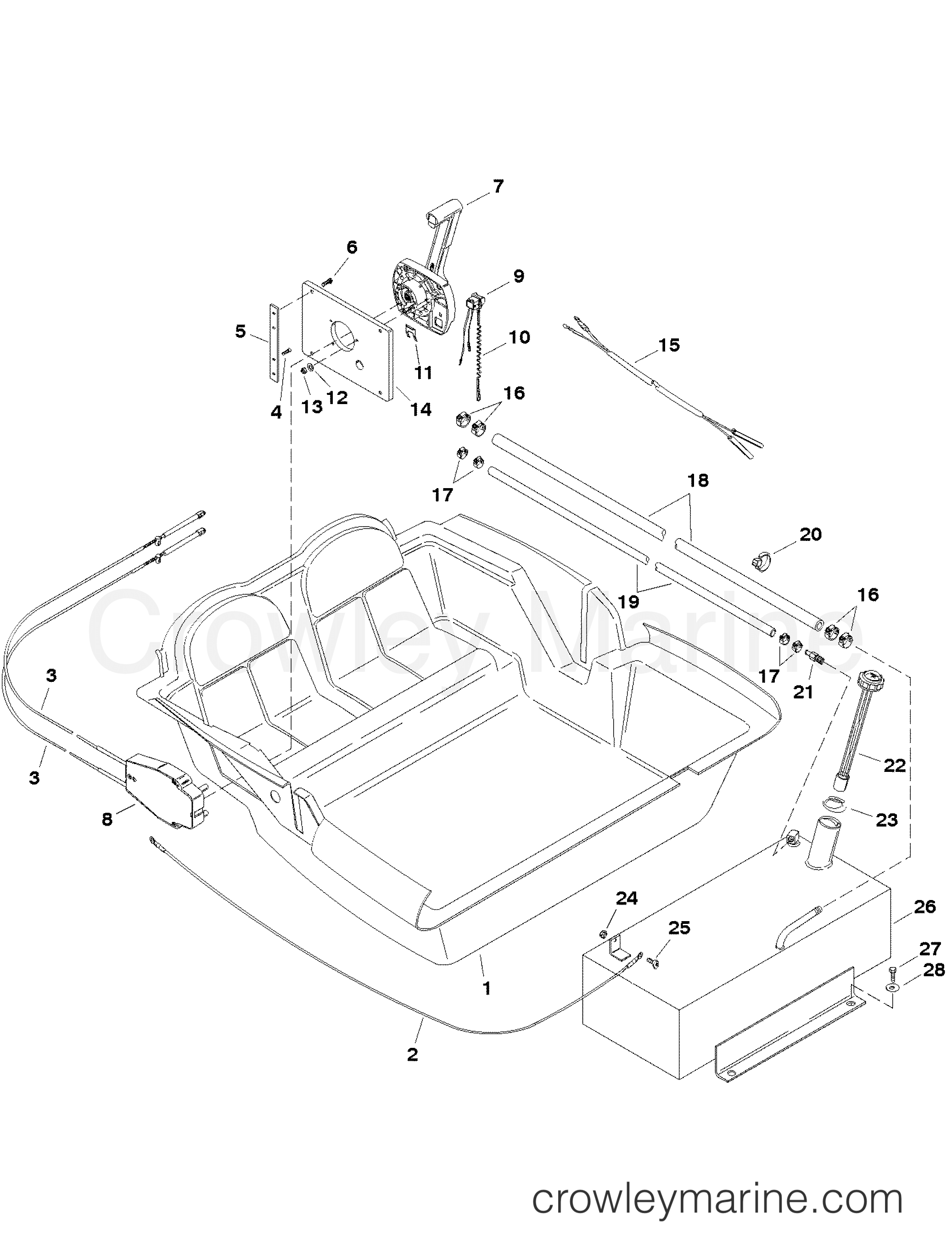 2000 Inflatable Boat 9.9 [MOUSE BOAT] - AA303MC0P - LINER COMPONENTS
