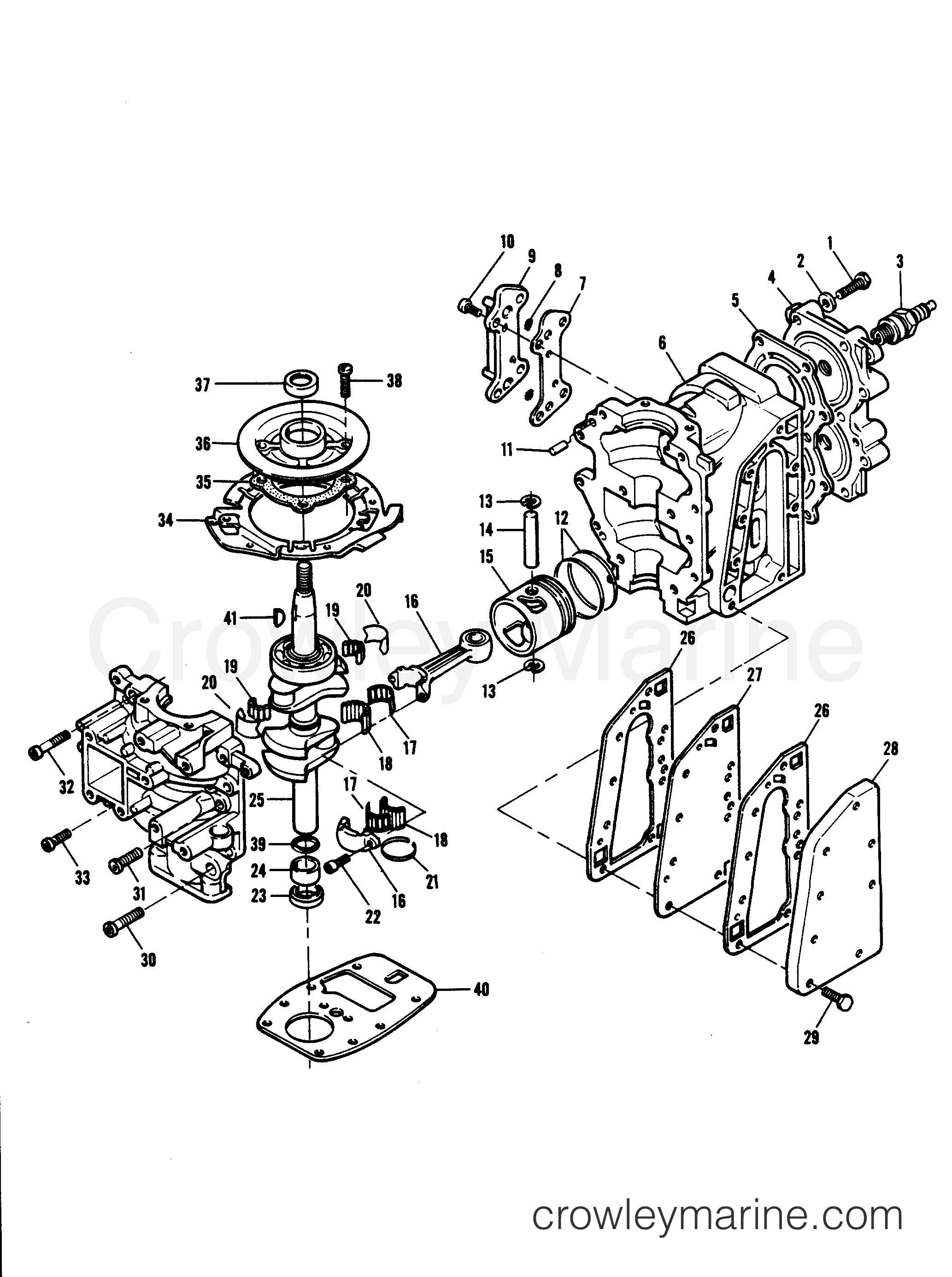 1978 Outboard 8 - H0087B78A - POWER HEAD