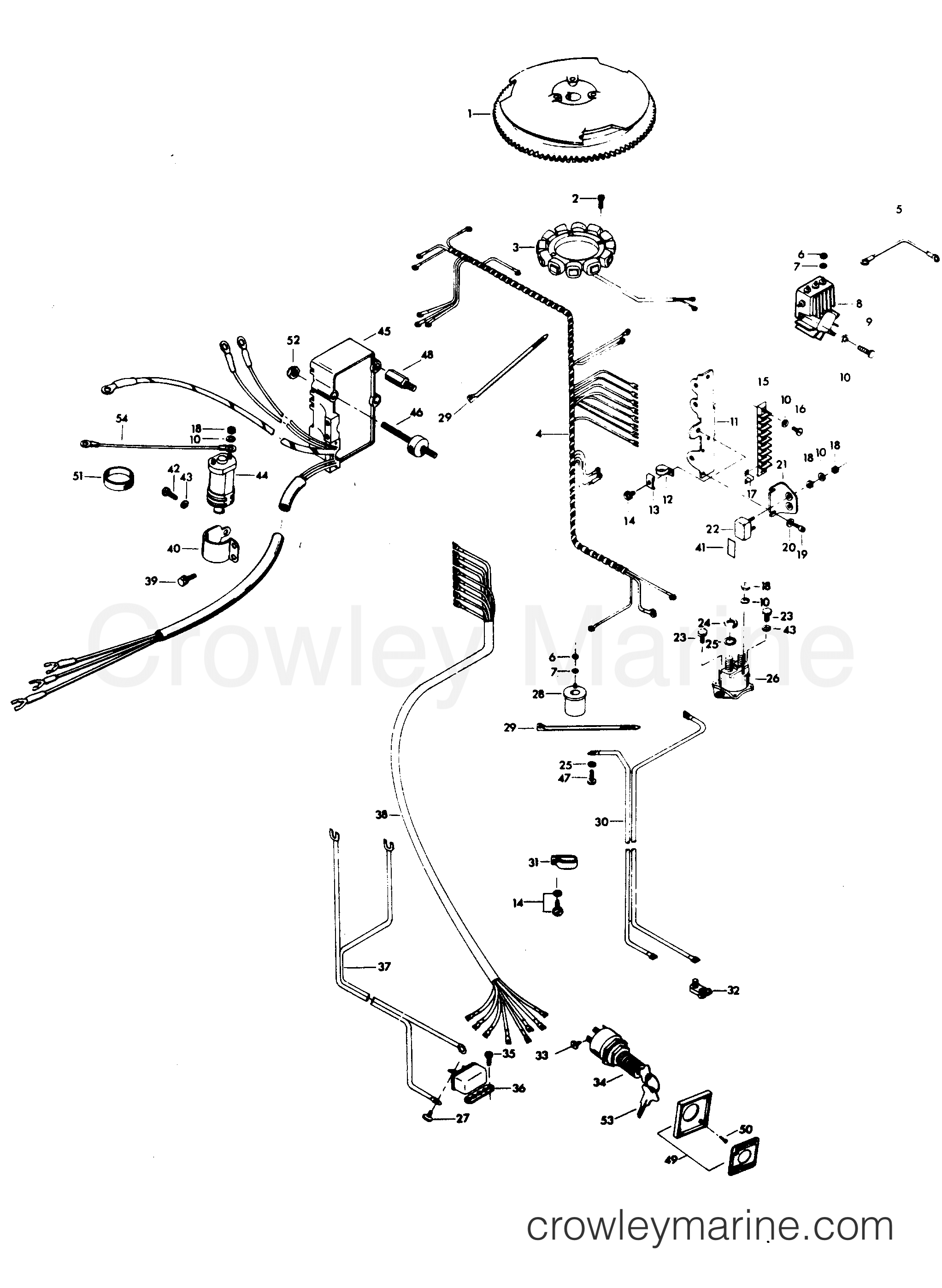 1978 Outboard 85 - H0859H78A - ELECTRICAL COMPONENTS