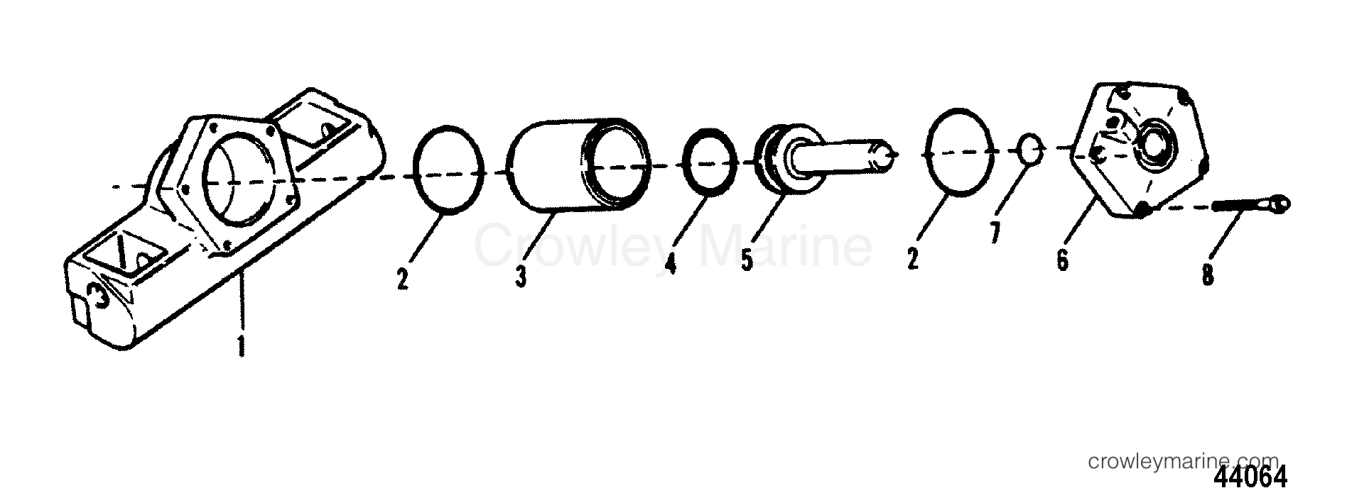 1991 Outboard 90 - H0908E91E [E] - TRIM CYLINDER