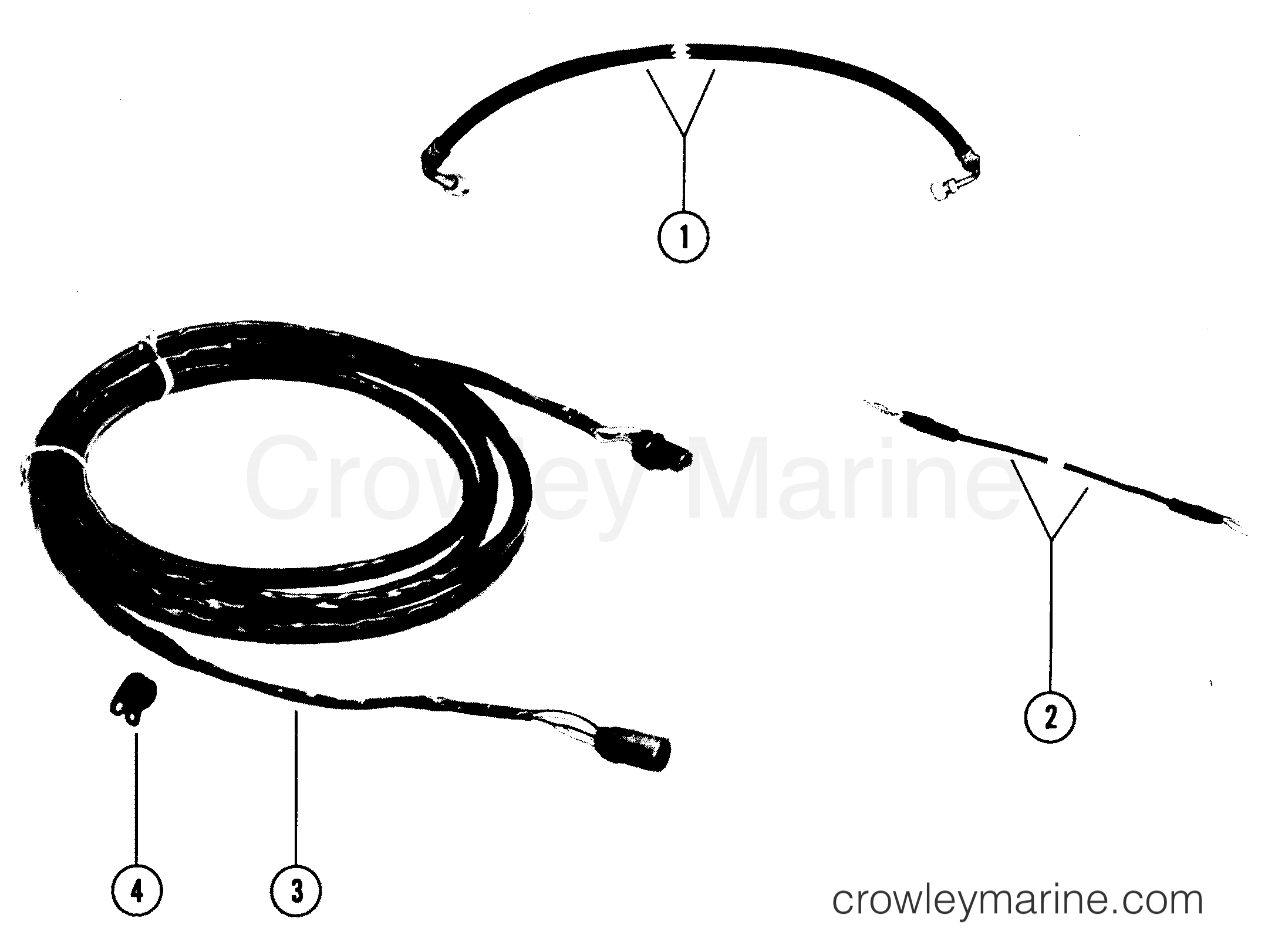 POWER TRIM EXTENSION KIT (MERC 1750) Various Years Rigging Exhaust