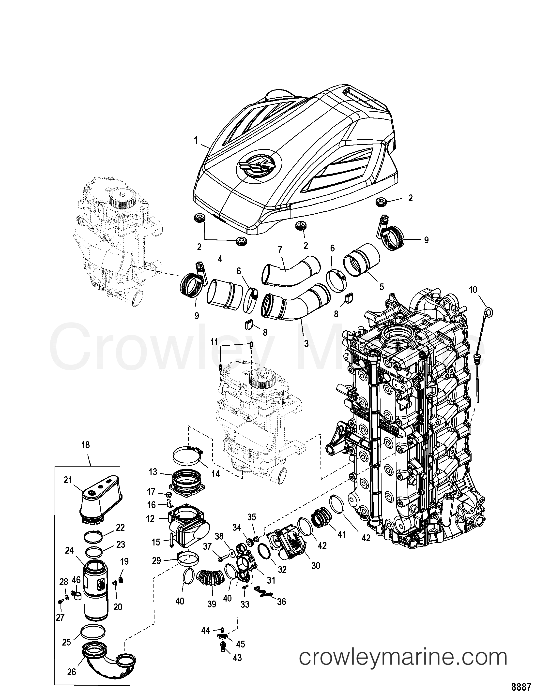 2006 Outboard 225 [L 4] - 7225V13ZB - INDUCTION COMPONENTS