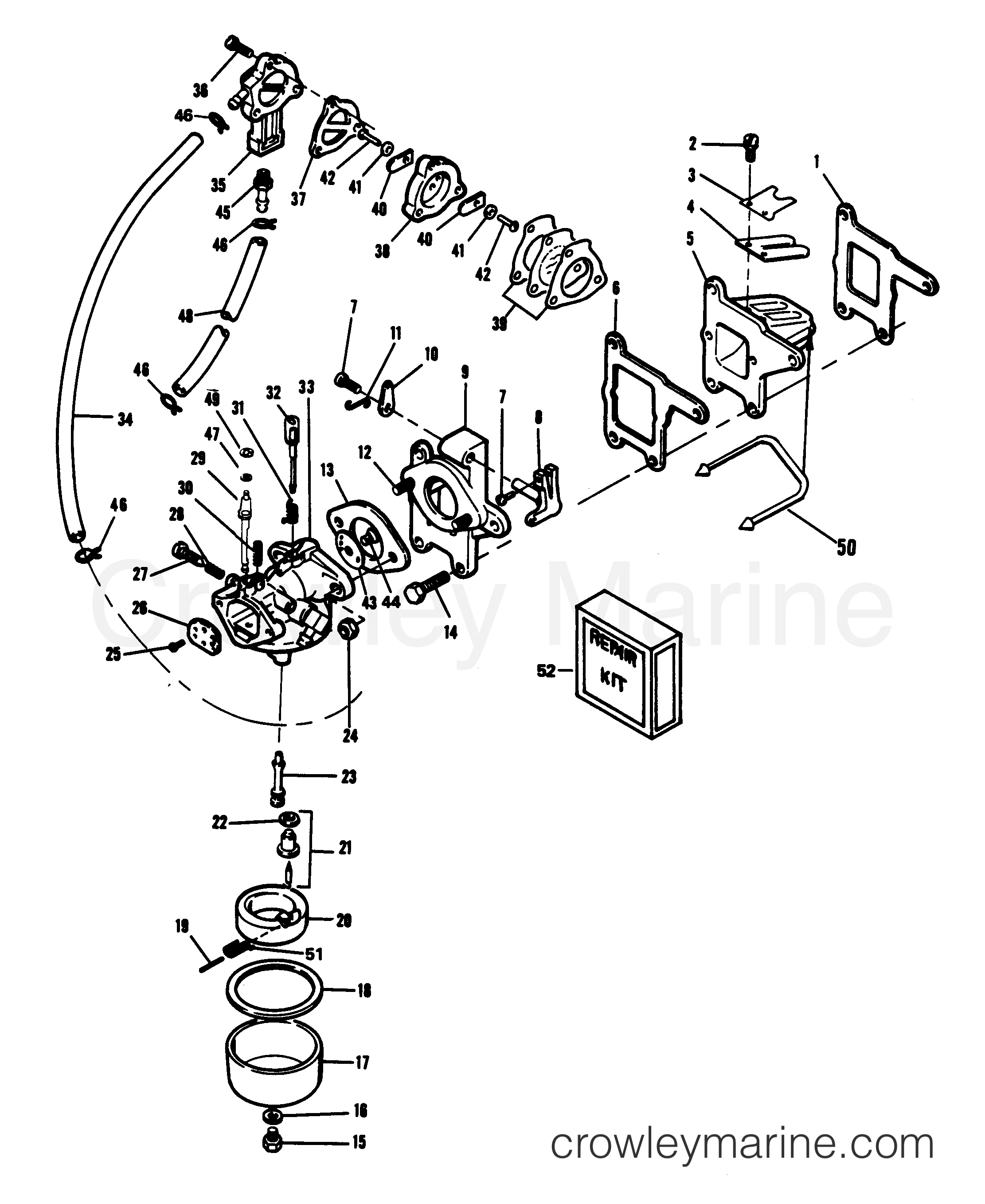 1979 Outboard 7.5 - H0071B79A - FUEL SYSTEM
