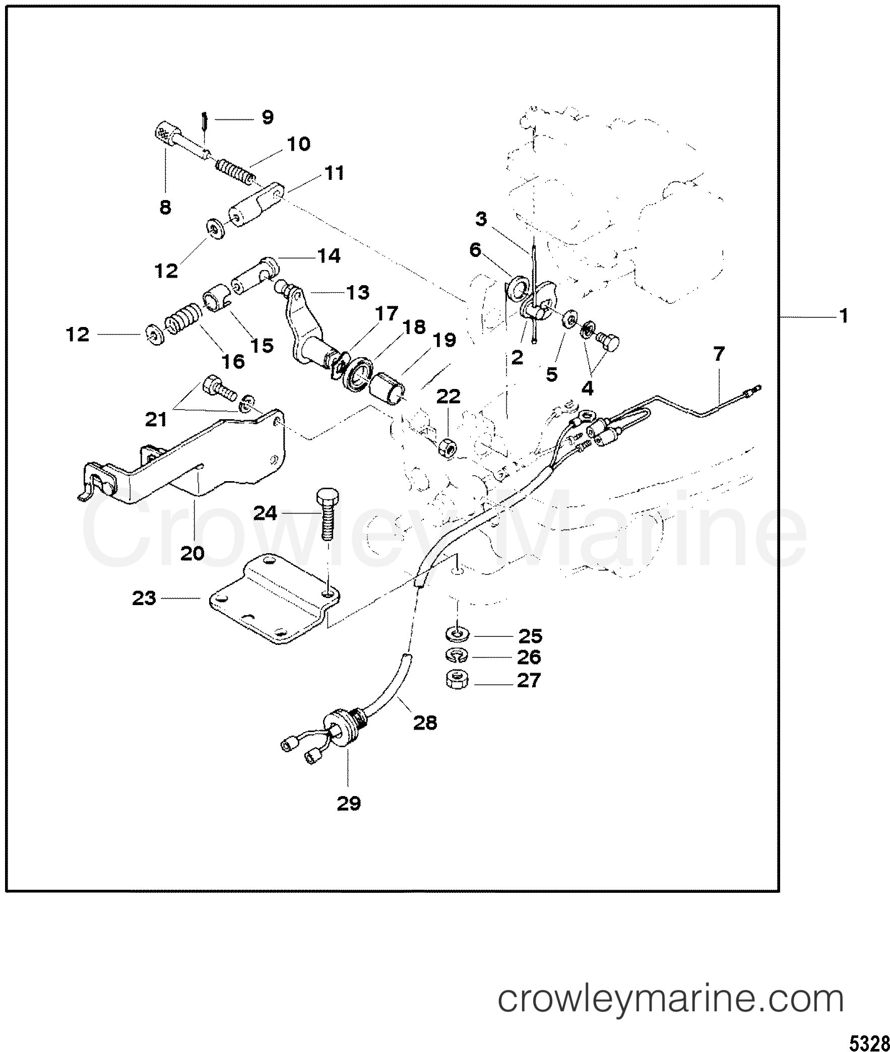 2004 Outboard 5 [ML] - 7005211RK - REMOTE CONTROL ATTACHING KIT