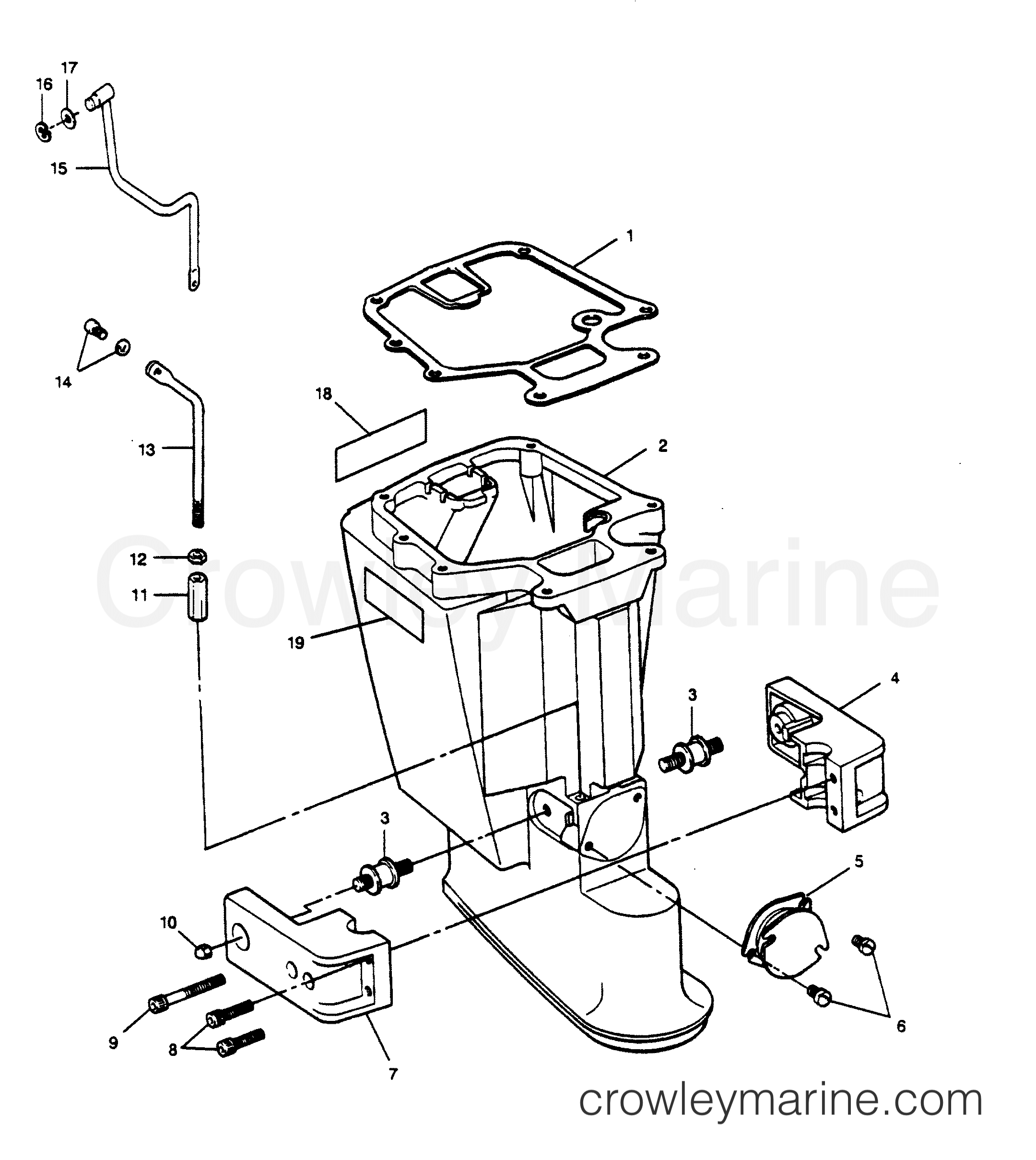 1990 Outboard 50 - 507A90C [Force] - MOTOR LEG