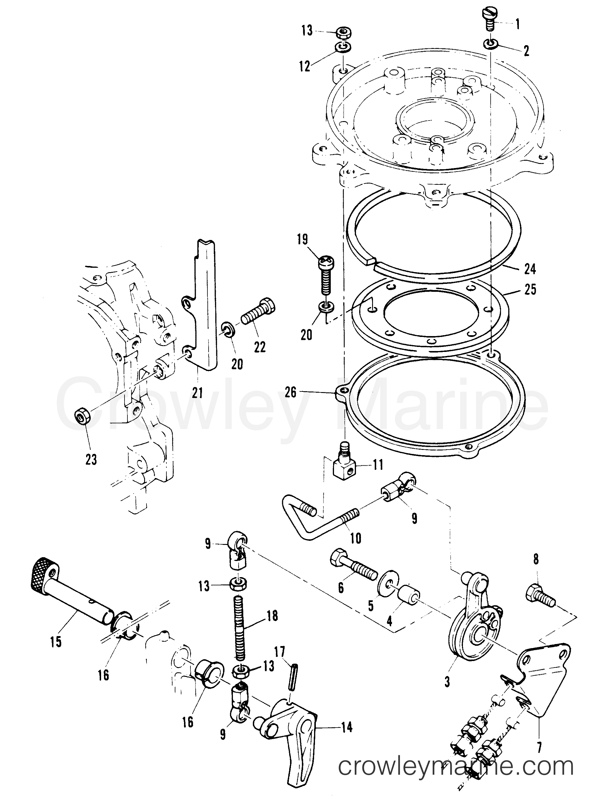 1981 Outboard 20 [M] - 7020201 - THROTTLE CONTROL