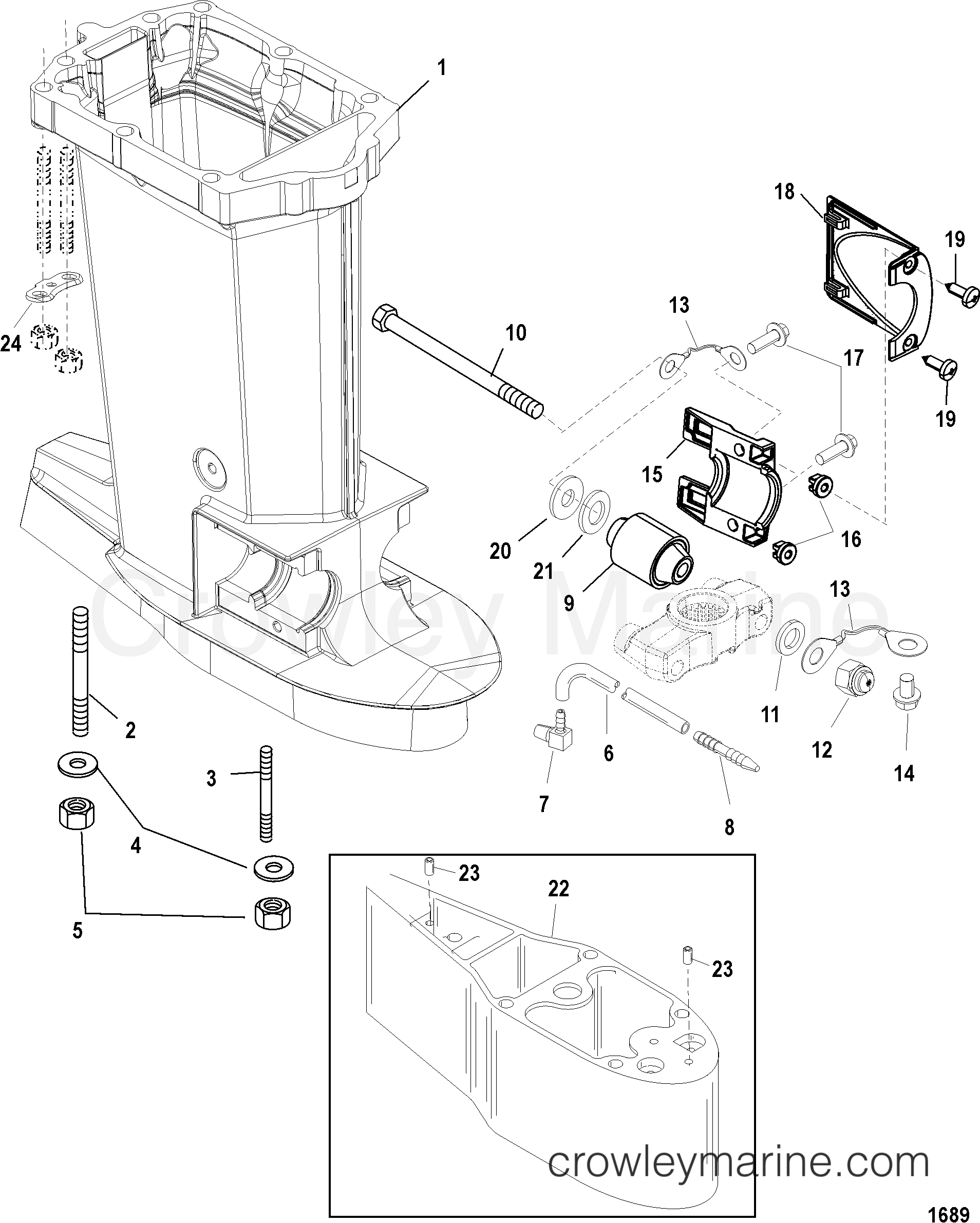2004 Outboard 115DFI [ELPTO] - 7115D73RD - DRIVESHAFT HOUSING