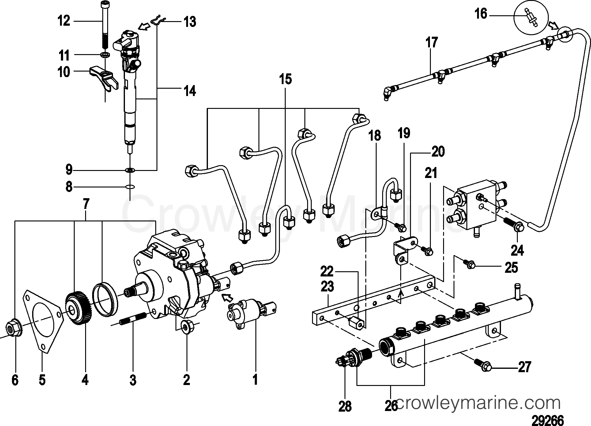 2012 Inboard Engine 2.8L QSD [EI 220] - 30280132D - FUEL SYSTEM