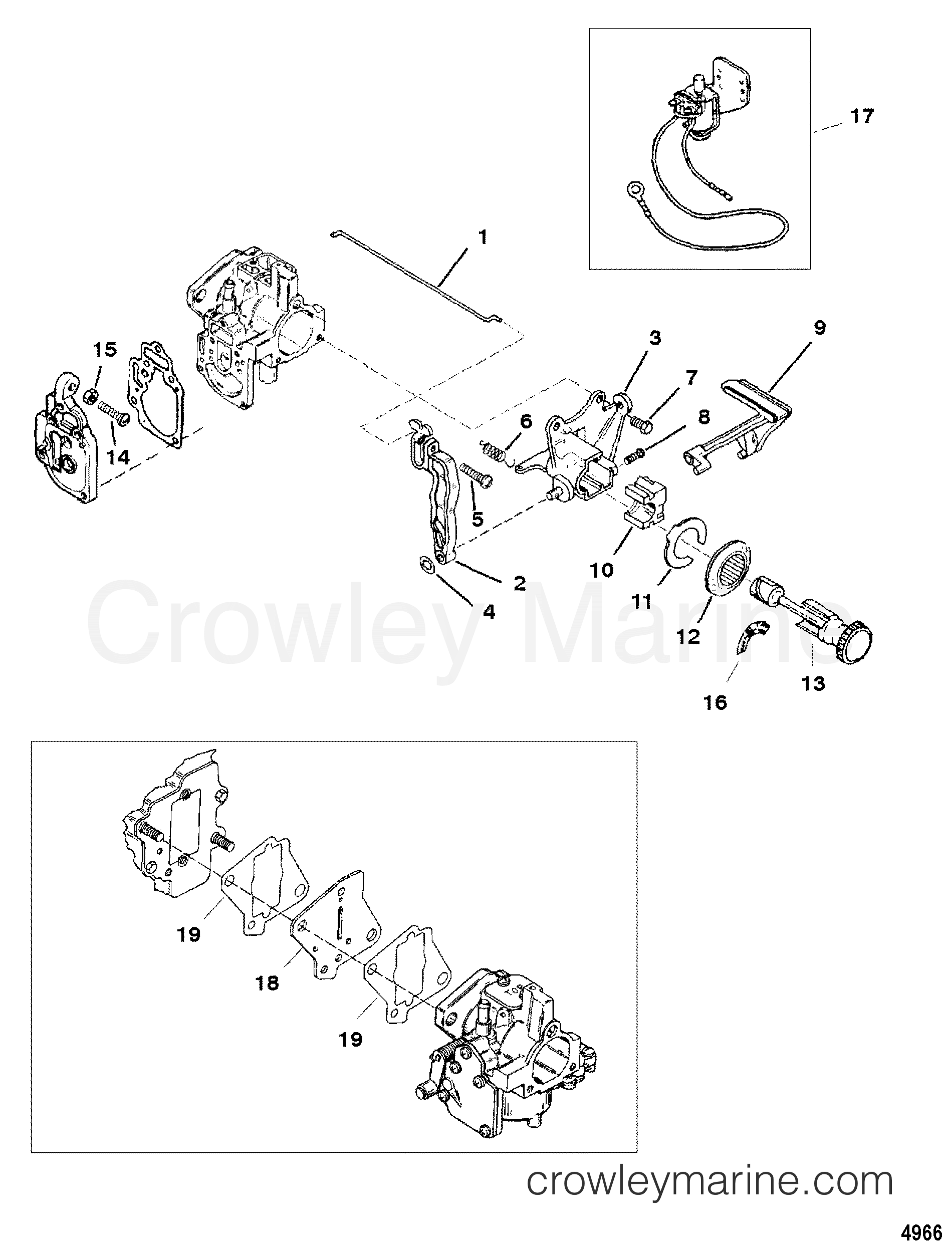 2003 Outboard 8 [ML] - 7008213MB - CARBURETOR LINKAGE